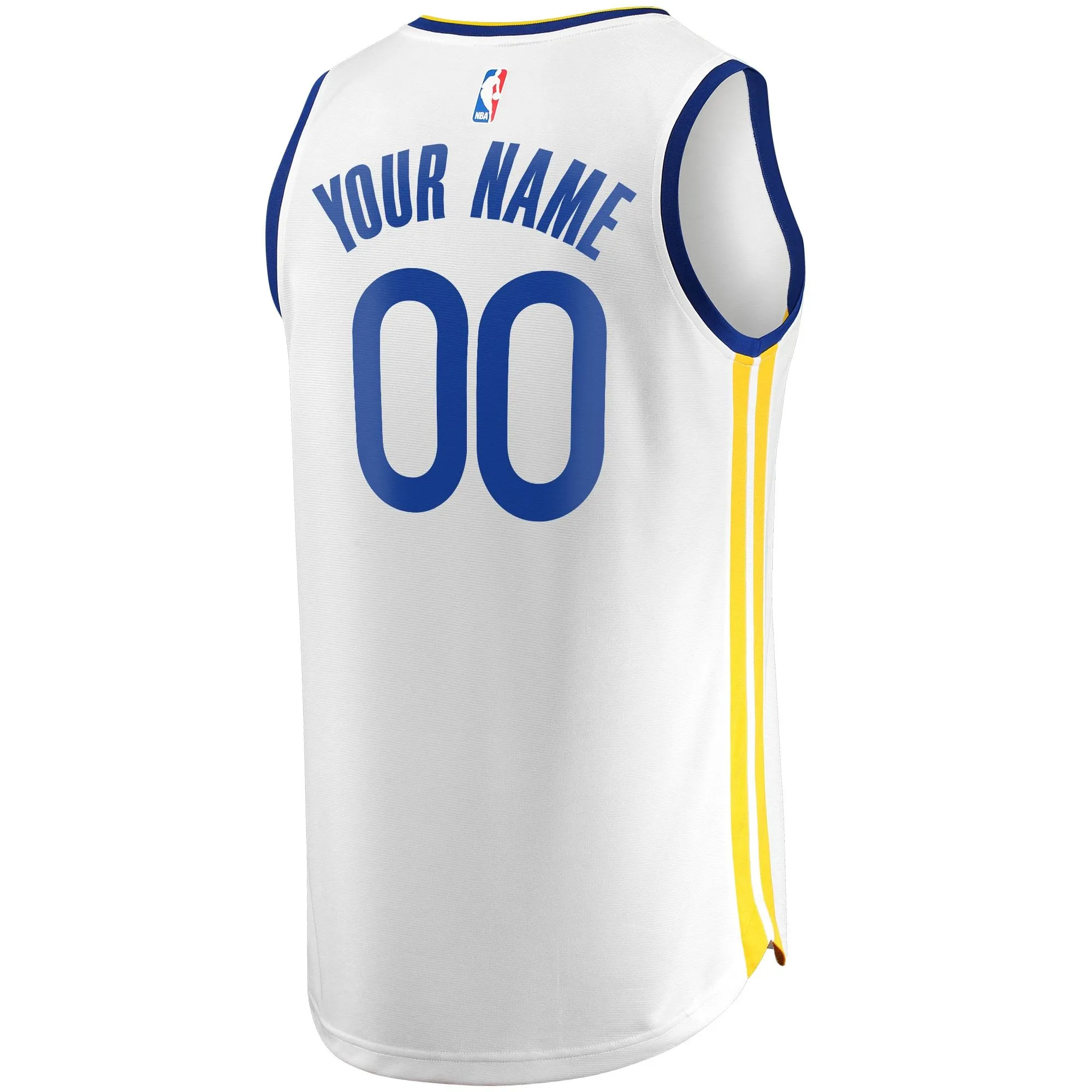 Golden State Warriors Fanatics Branded Fast Break Custom Replica Jersey White - Association Edition