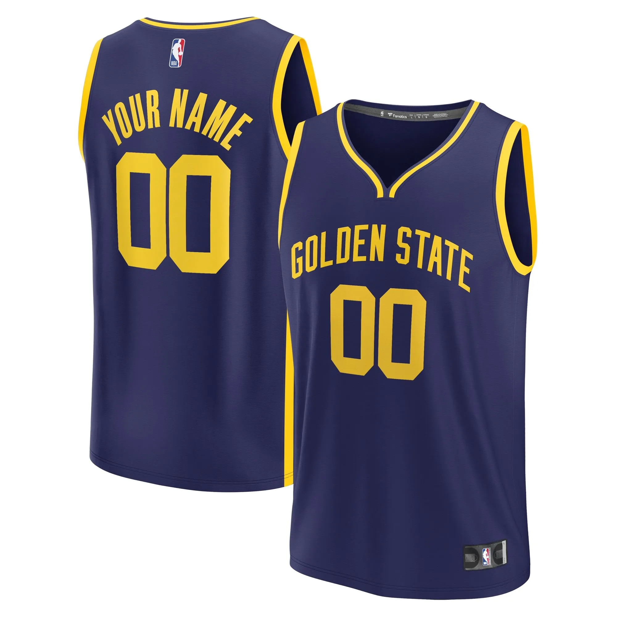 Golden State Warriors Fanatics Branded Youth Fast Break Replica Custom Jersey - Statement Edition - Navy