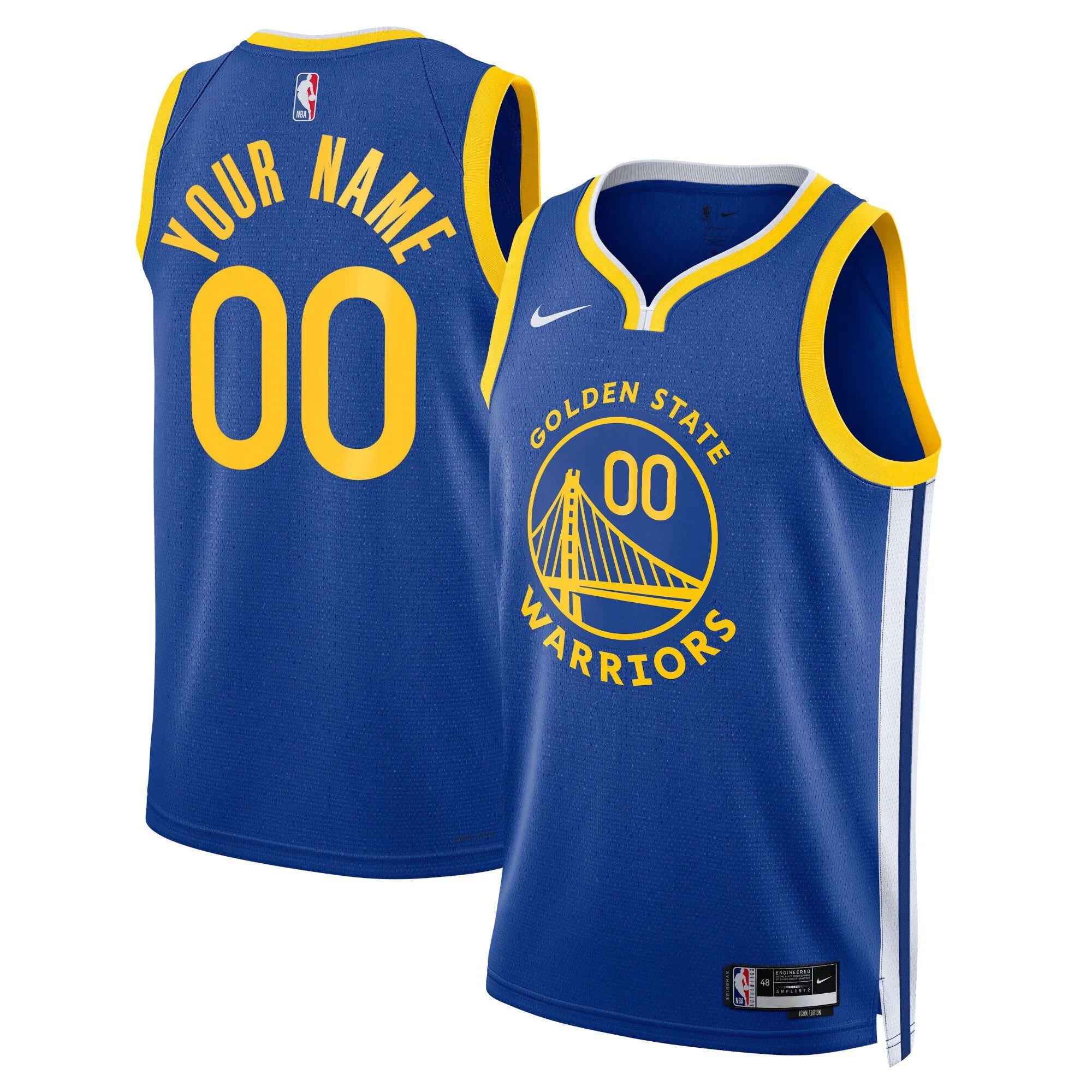 Golden State Warriors  Unisex Swingman Custom Jersey Royal - Icon Edition