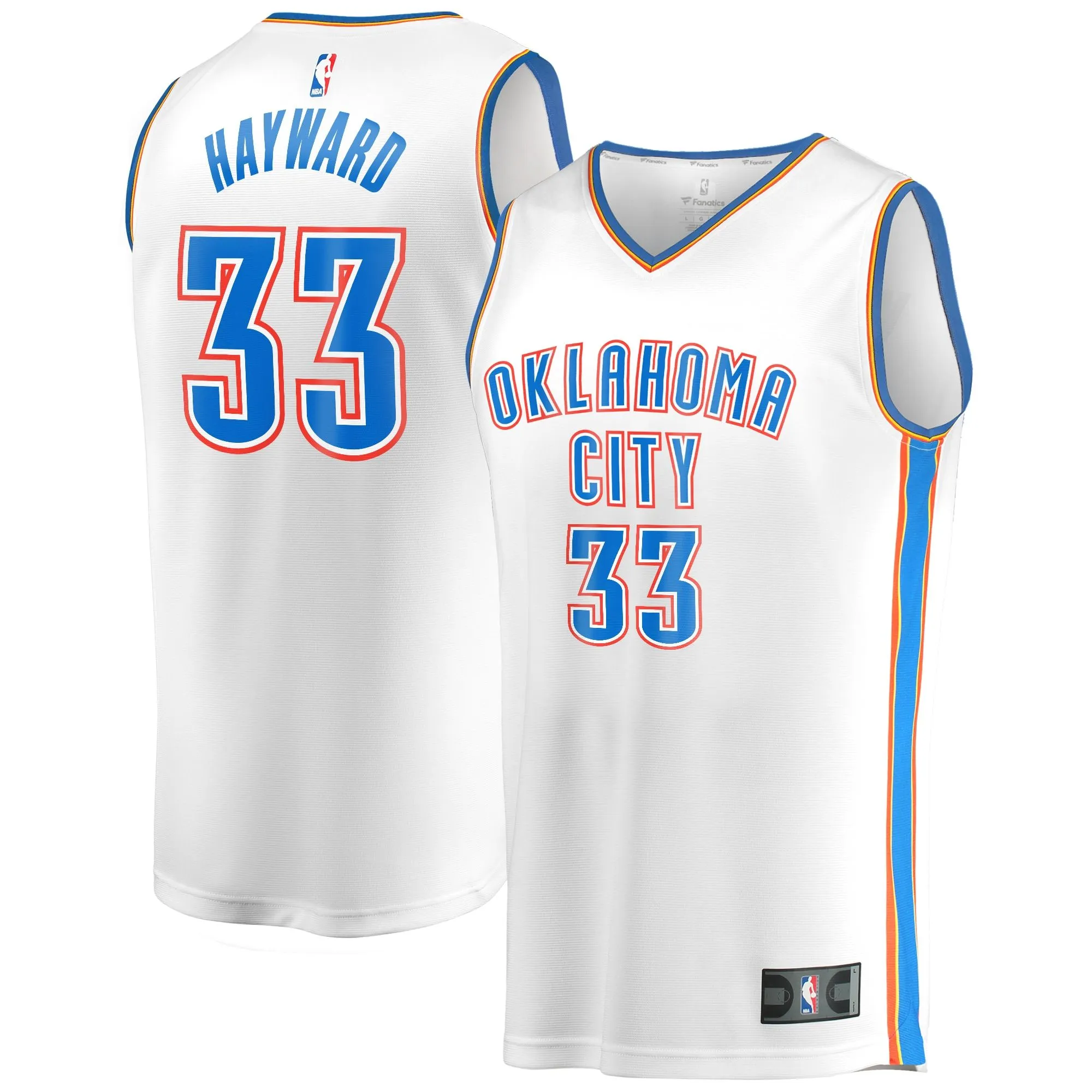 Gordon Hayward Oklahoma City Thunder Fanatics Branded Youth Fast Break Player Jersey - Association Edition - White