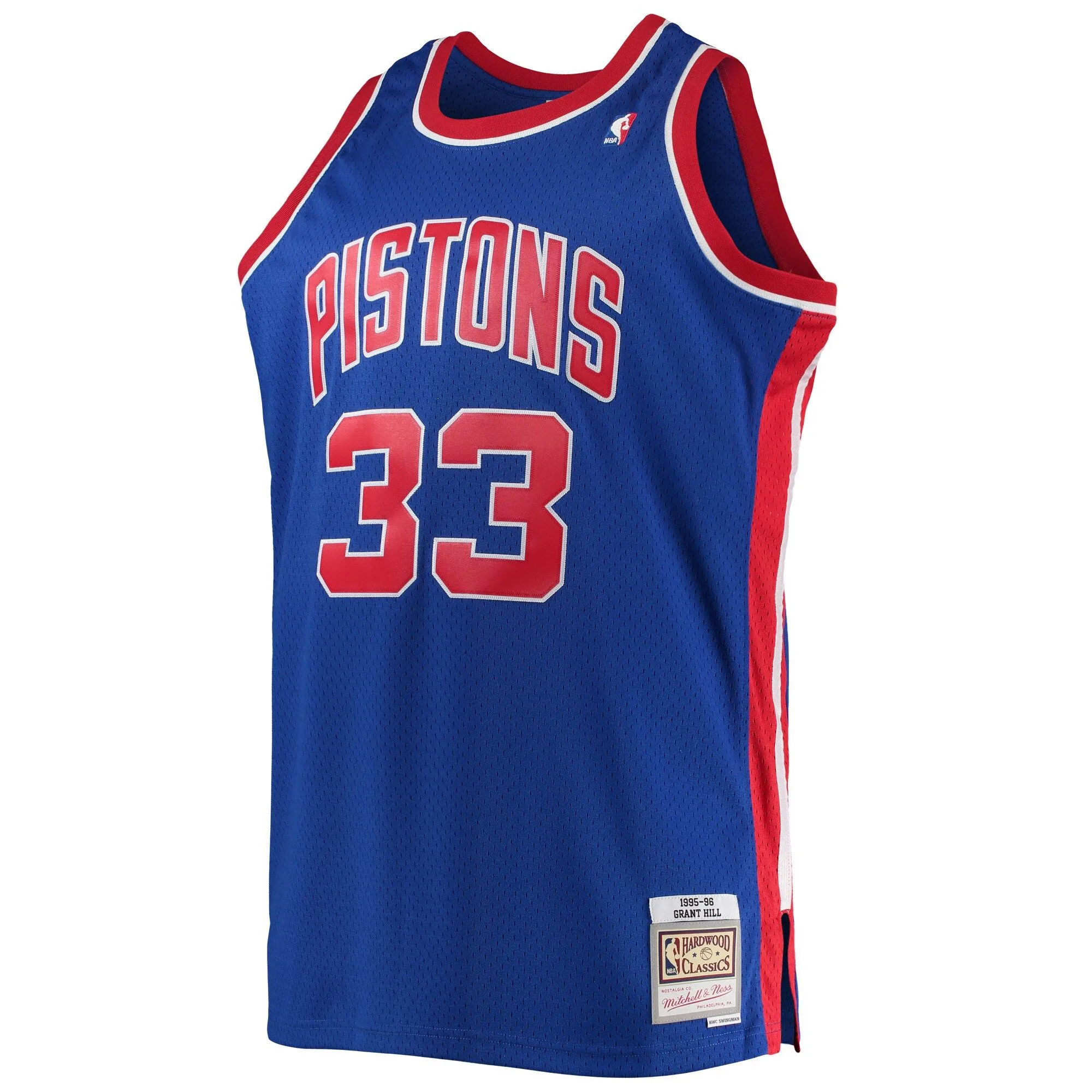 Grant Hill Detroit Pistons Mitchell & Ness 1995/96 Big & Tall Hardwood Classics Swingman Jersey - Blue