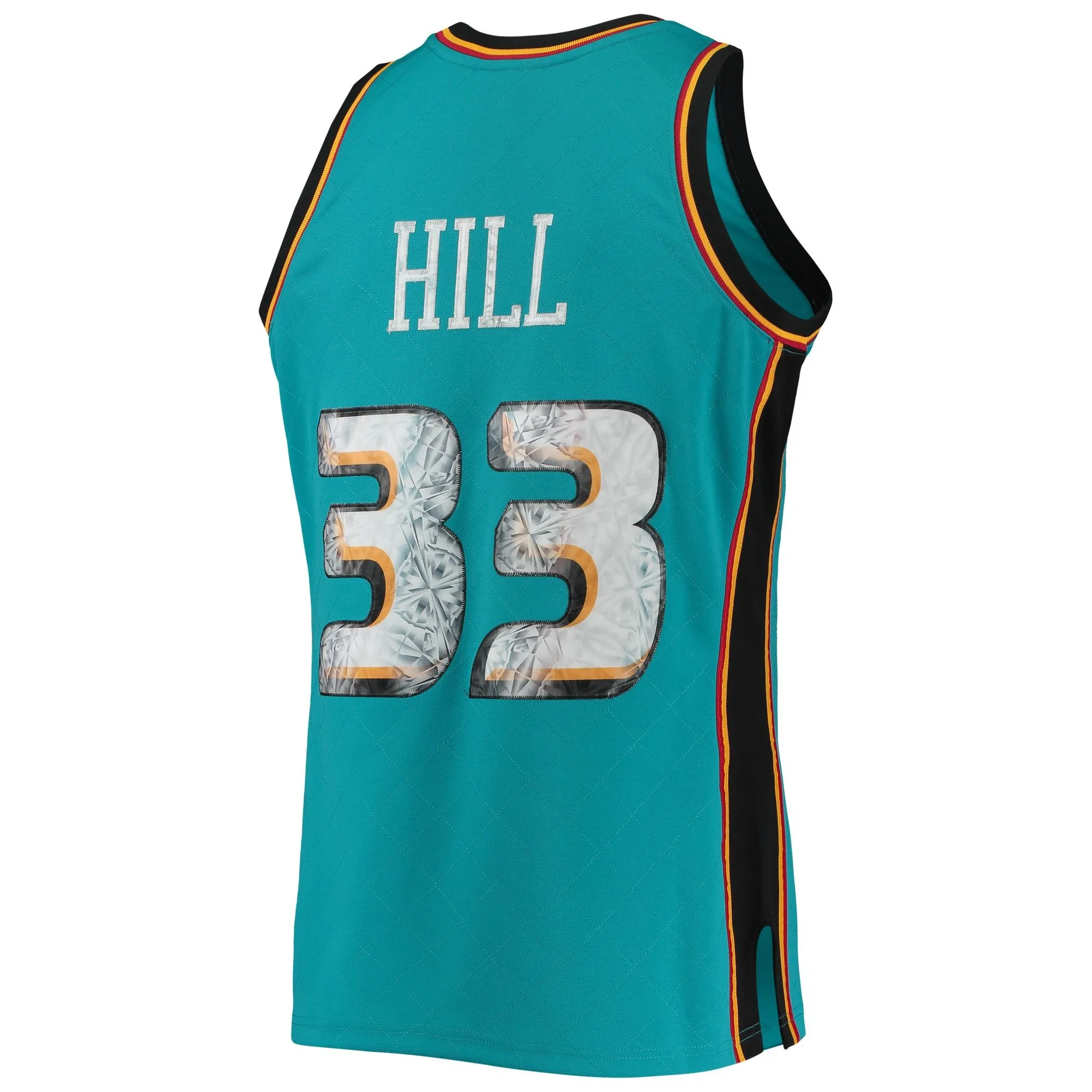 Grant Hill Detroit Pistons Mitchell & Ness 1998/99 Hardwood Classics NBA 75th Anniversary Diamond Swingman Jersey - Teal