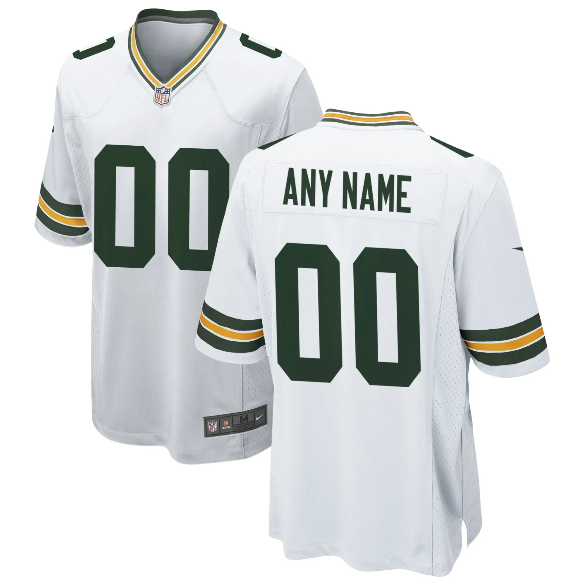 Green Bay Packers  Custom Game Jersey - White