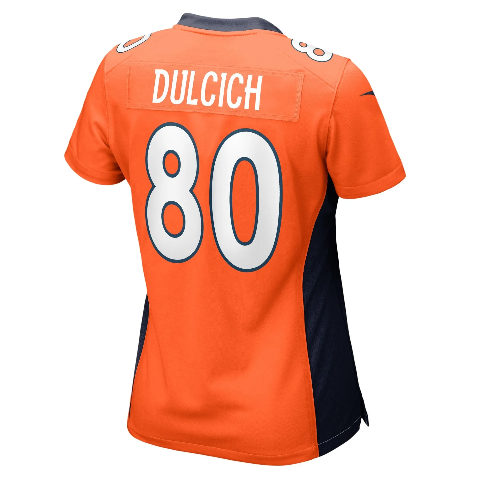 Greg Dulcich Denver Broncos  Women's Game Player Jersey - Orange