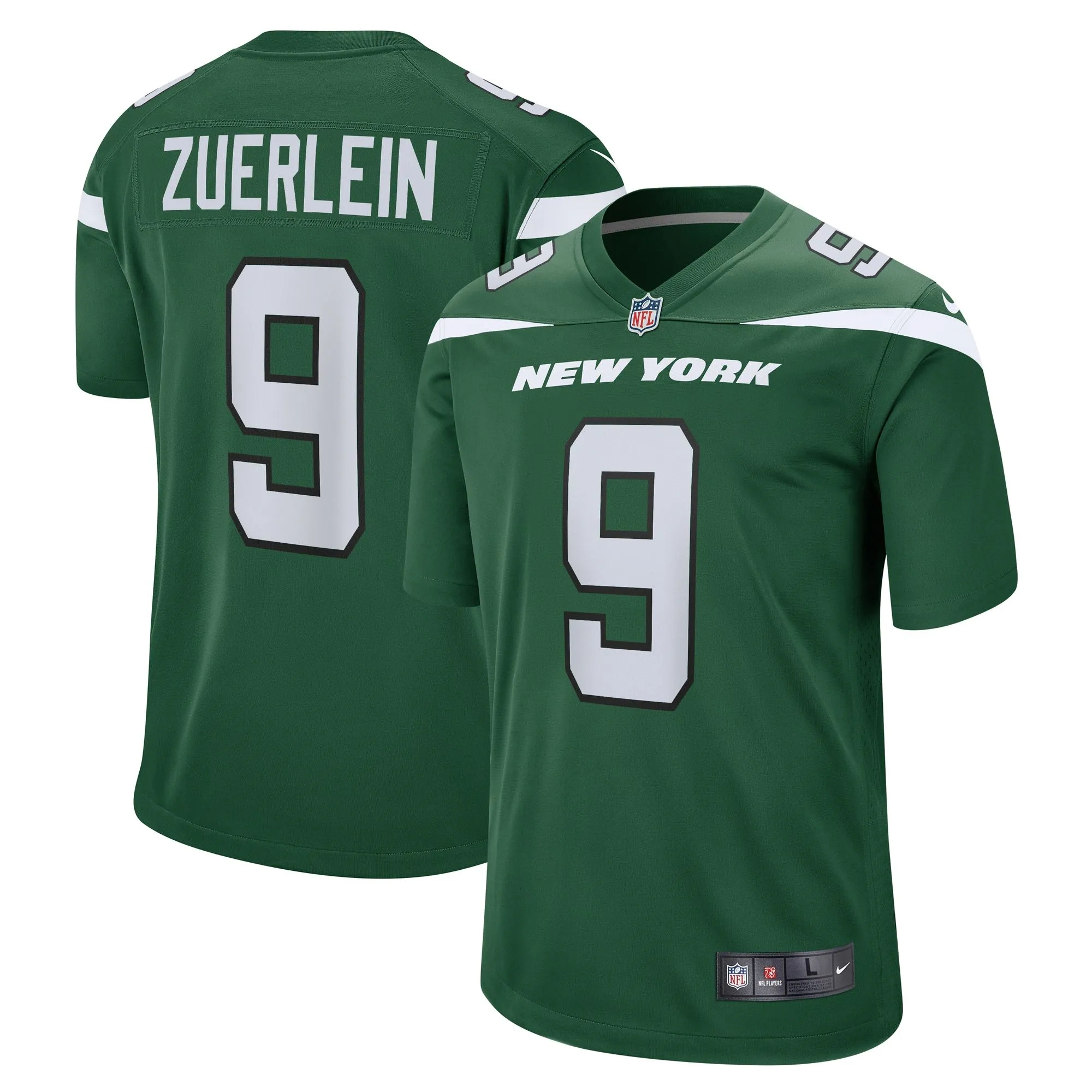 Greg Zuerlein New York Jets  Team Game Jersey - Gotham Green