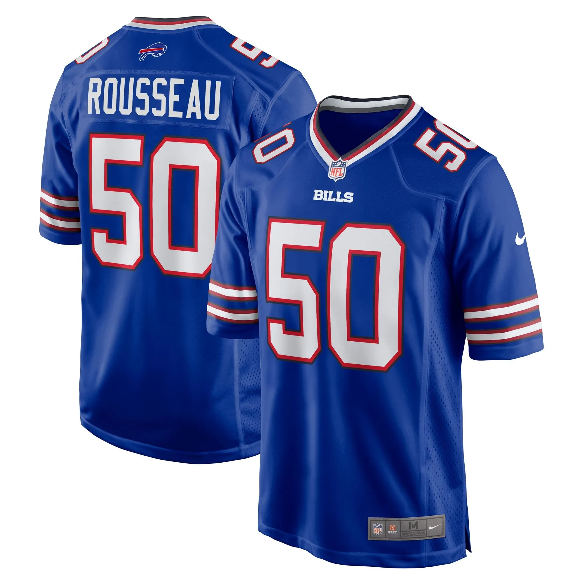 Gregory Rousseau Buffalo Bills  Game Player Jersey - Royal