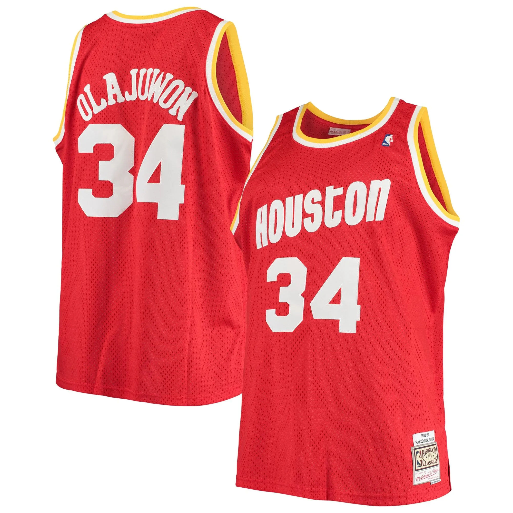 Hakeem Olajuwon Houston Rockets Mitchell & Ness 1993/94 Big & Tall Hardwood Classics Swingman Jersey - Red