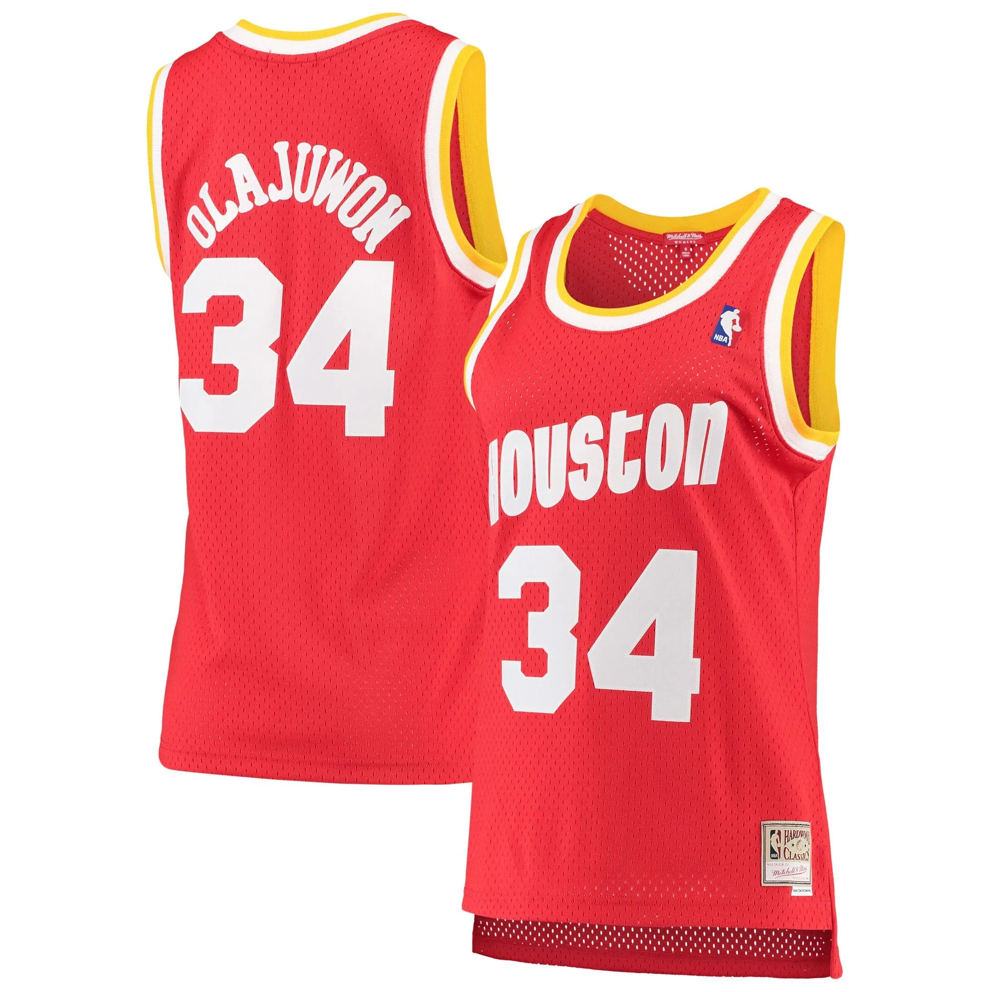 Hakeem Olajuwon Houston Rockets Mitchell & Ness Women's 1993/94 Hardwood Classics Swingman Jersey - Red