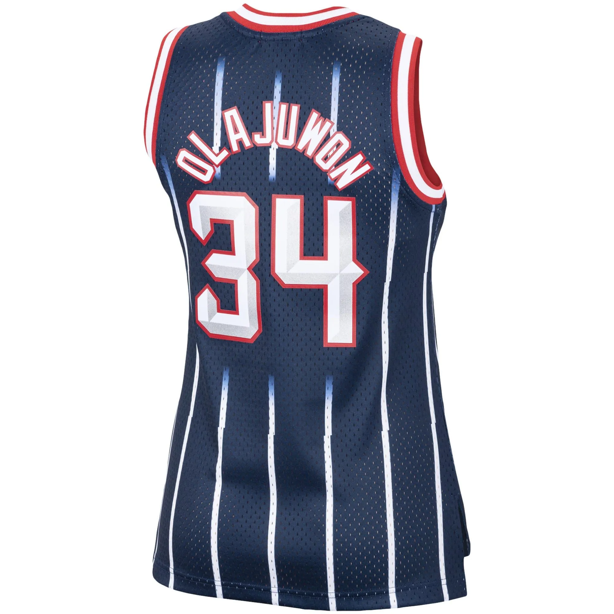 Hakeem Olajuwon Houston Rockets Mitchell & Ness Women's  Hardwood Classics Swingman Jersey - Navy