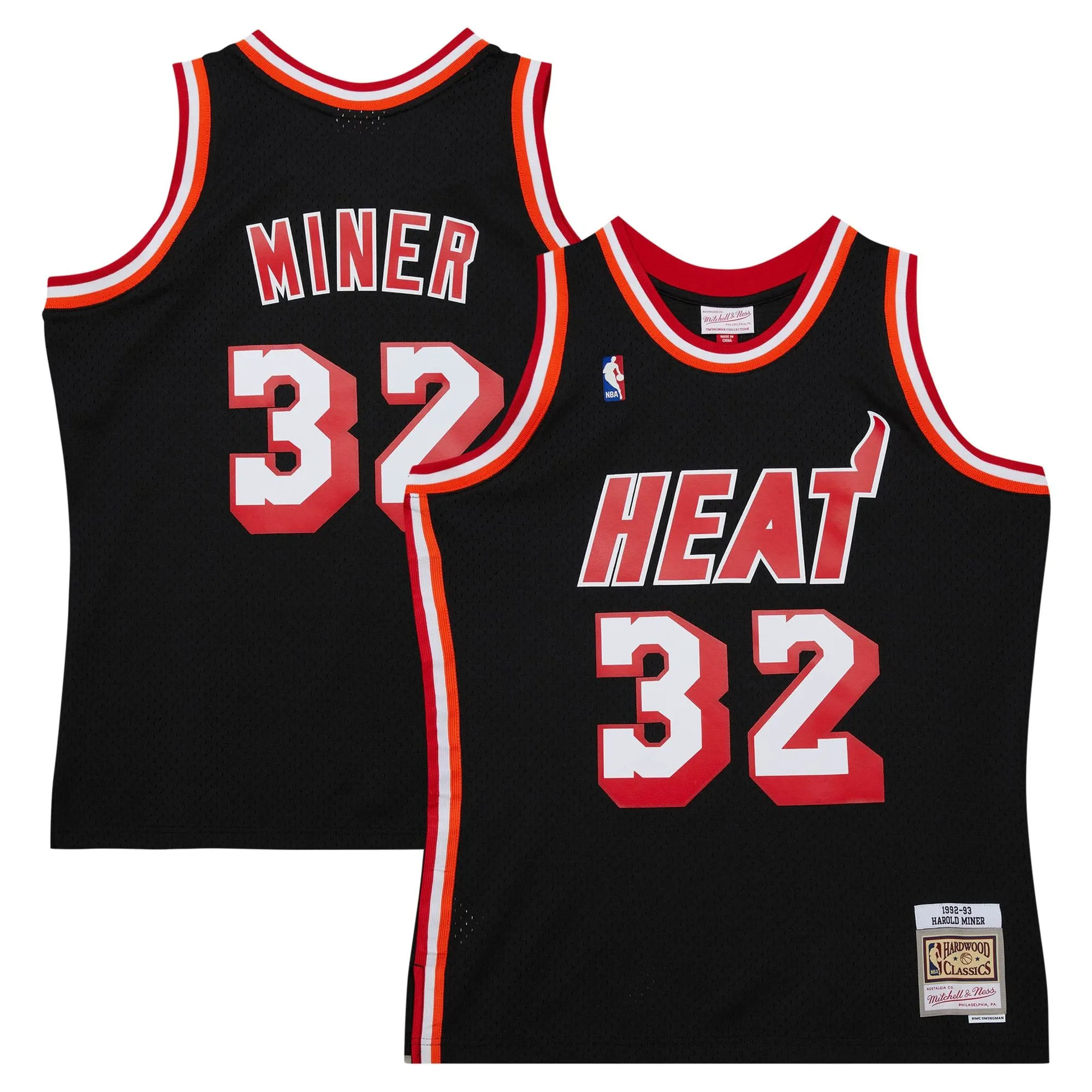 Harold Miner Miami Heat Mitchell & Ness  1992/93 Hardwood Classics Swingman Throwback Jersey - Black