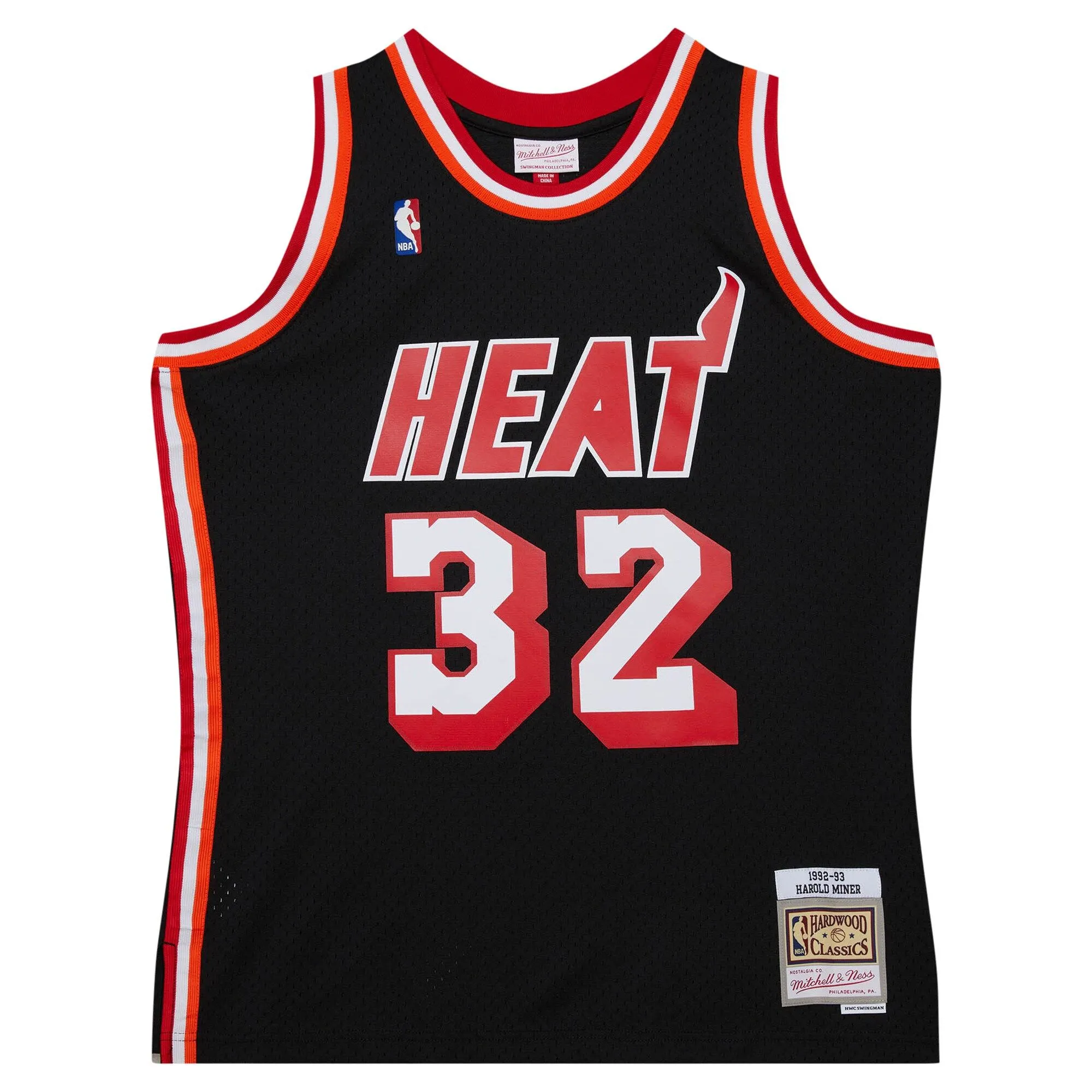 Harold Miner Miami Heat Mitchell & Ness  1992/93 Hardwood Classics Swingman Throwback Jersey - Black