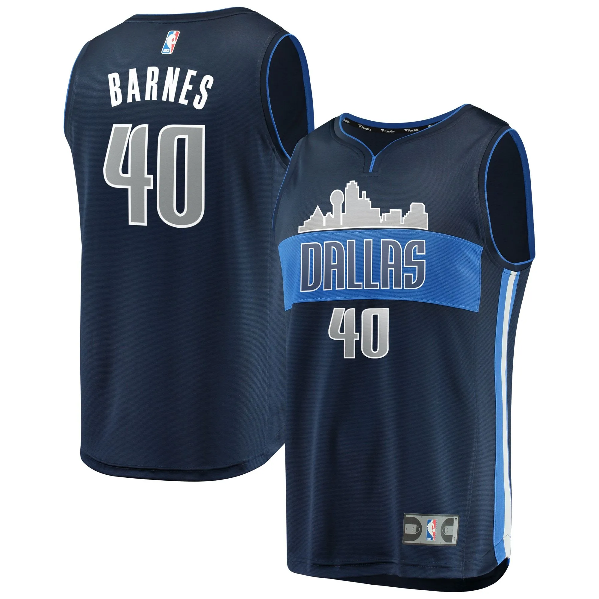 Harrison Barnes Dallas Mavericks Fanatics Branded Youth Fast Break Replica Jersey Navy - Statement Edition