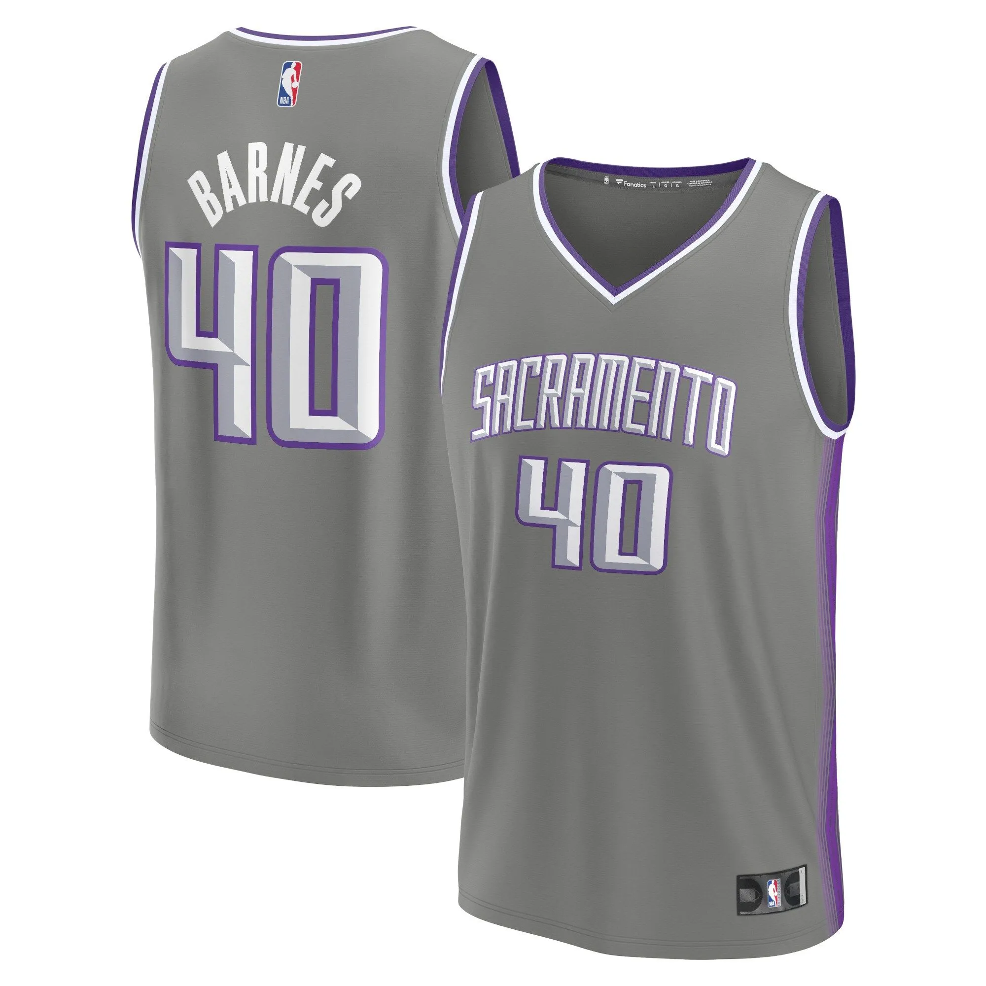 Harrison Barnes Sacramento Kings Fanatics Branded Fastbreak Jersey - City Edition - Gray