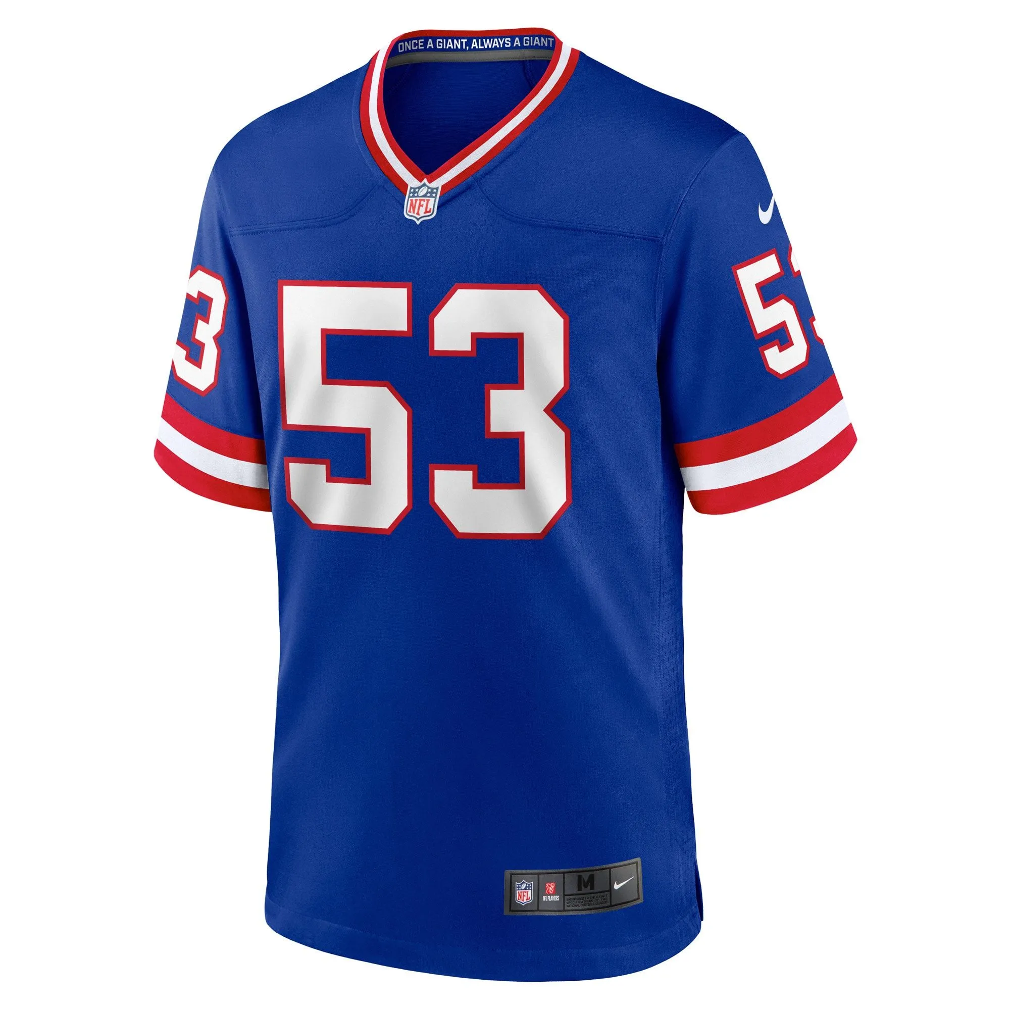 Harry Carson New York Giants  Classic Retired Player Game Jersey - Royal