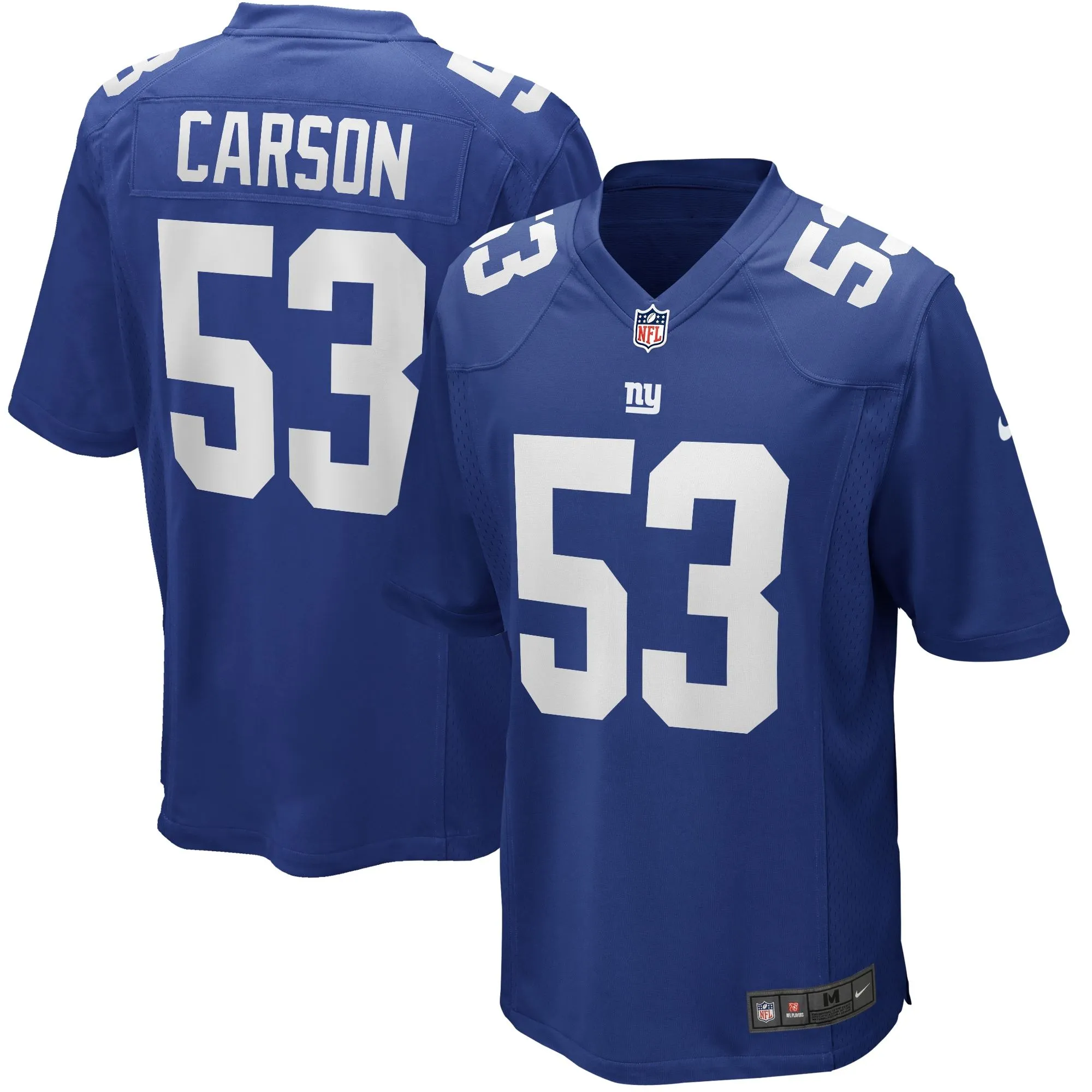 Harry Carson New York Giants  Game Retired Player Jersey - Royal