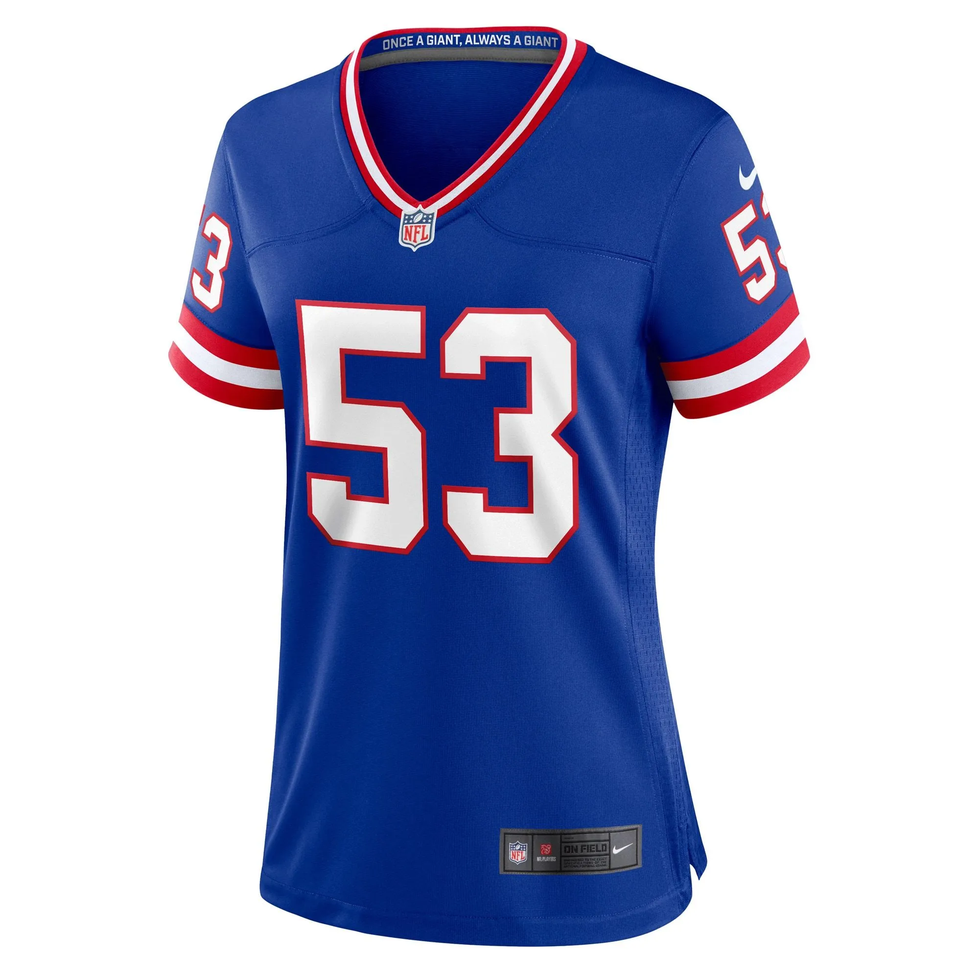 Harry Carson New York Giants  Women's Classic Retired Player Game Jersey - Royal