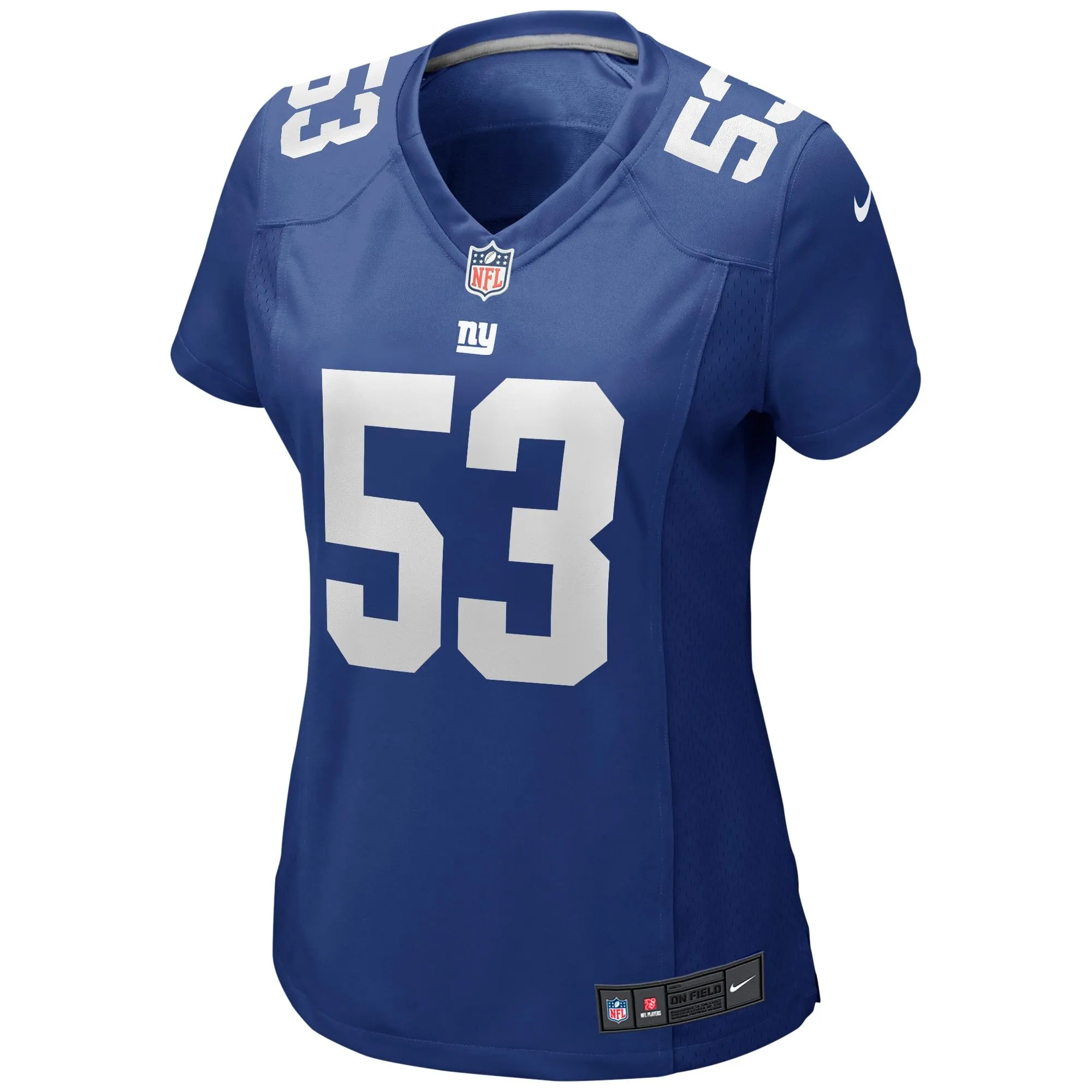 Harry Carson New York Giants  Women's Game Retired Player Jersey - Royal