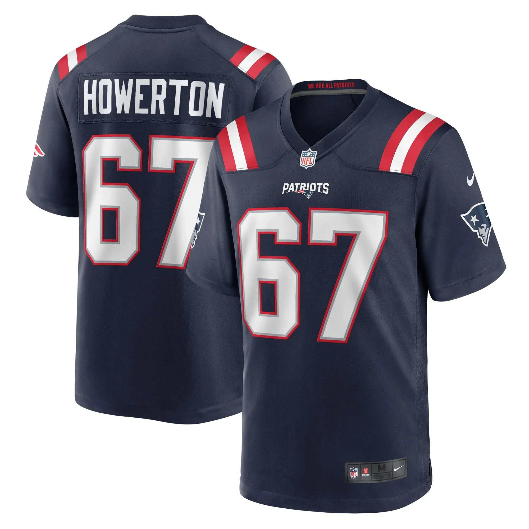 Hayden Howerton New England Patriots  Home Game Player Jersey - Navy