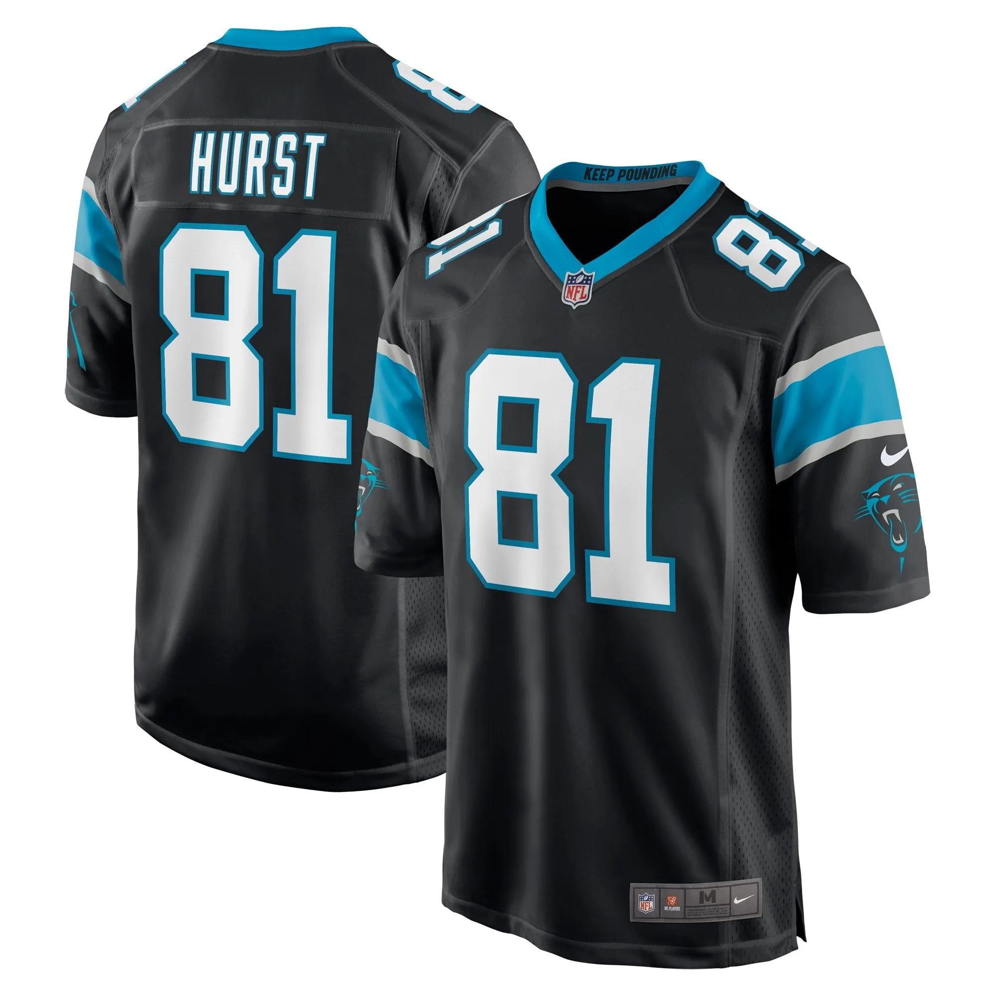 Hayden Hurst Carolina Panthers  Game Player Jersey - Black