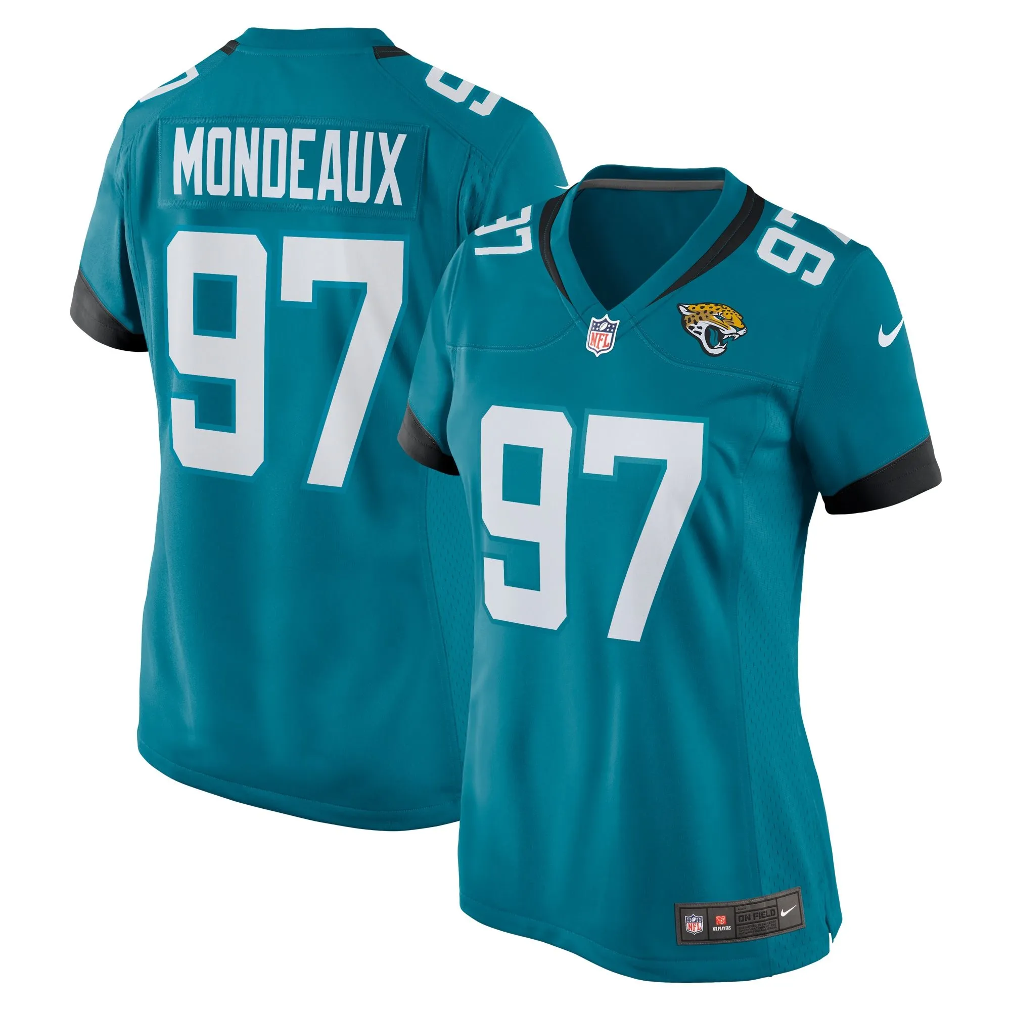 Henry Mondeaux Jacksonville Jaguars  Women's  Game Jersey -  Teal