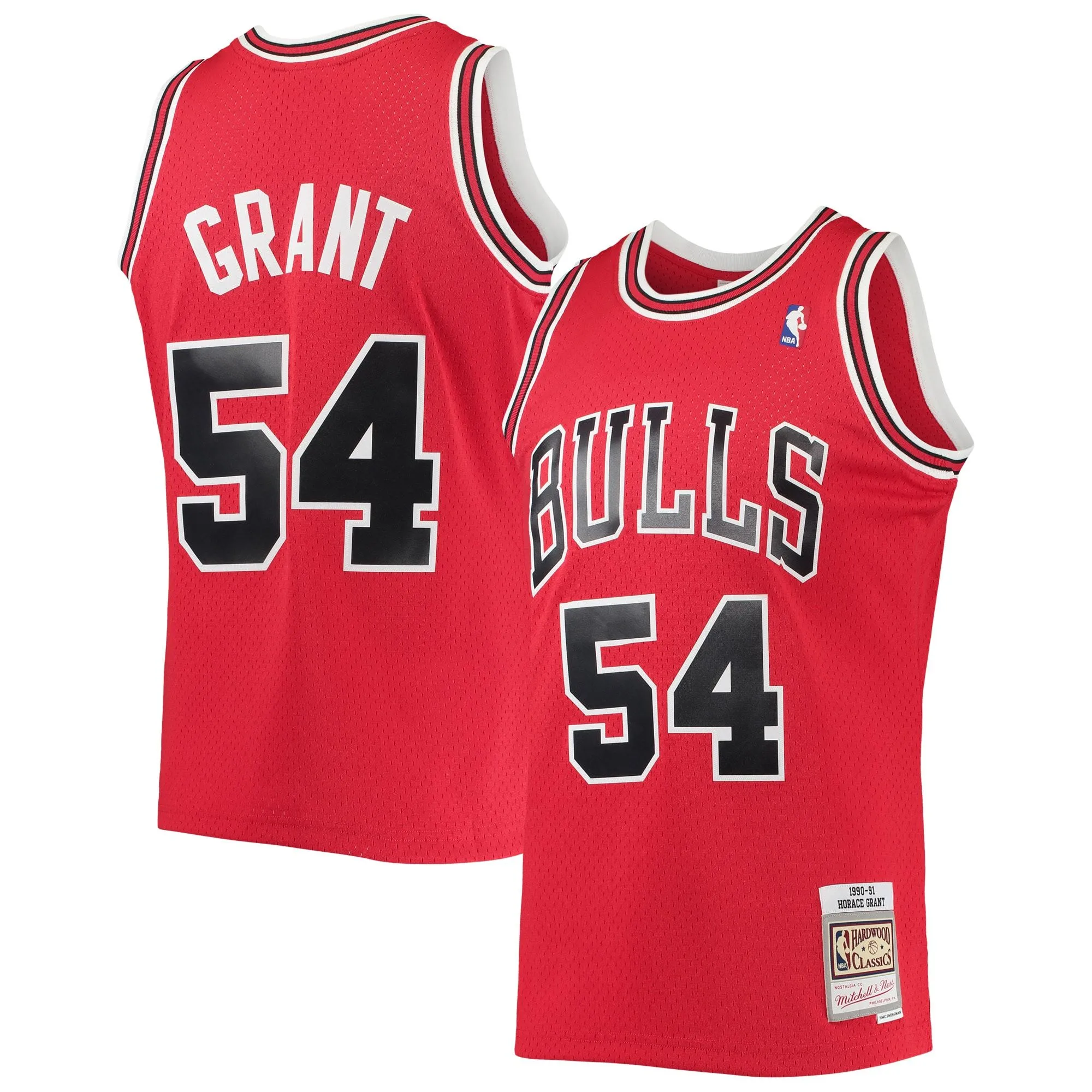 Horace Grant Chicago Bulls Mitchell & Ness 1990/91 Throwback Dark Swingman Jersey - Red