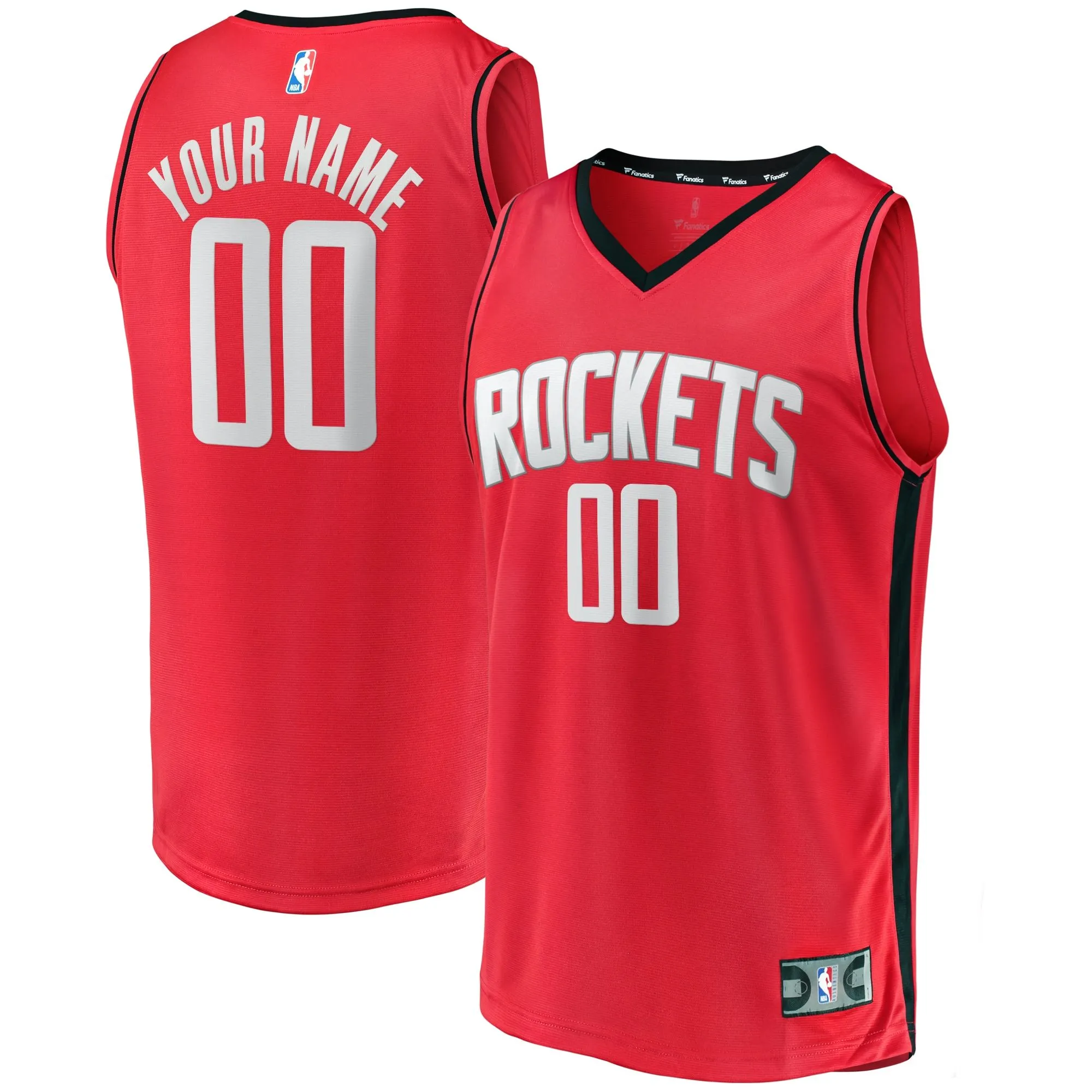 Houston Rockets Fanatics Branded Fast Break Custom Replica Jersey - Icon Edition Red