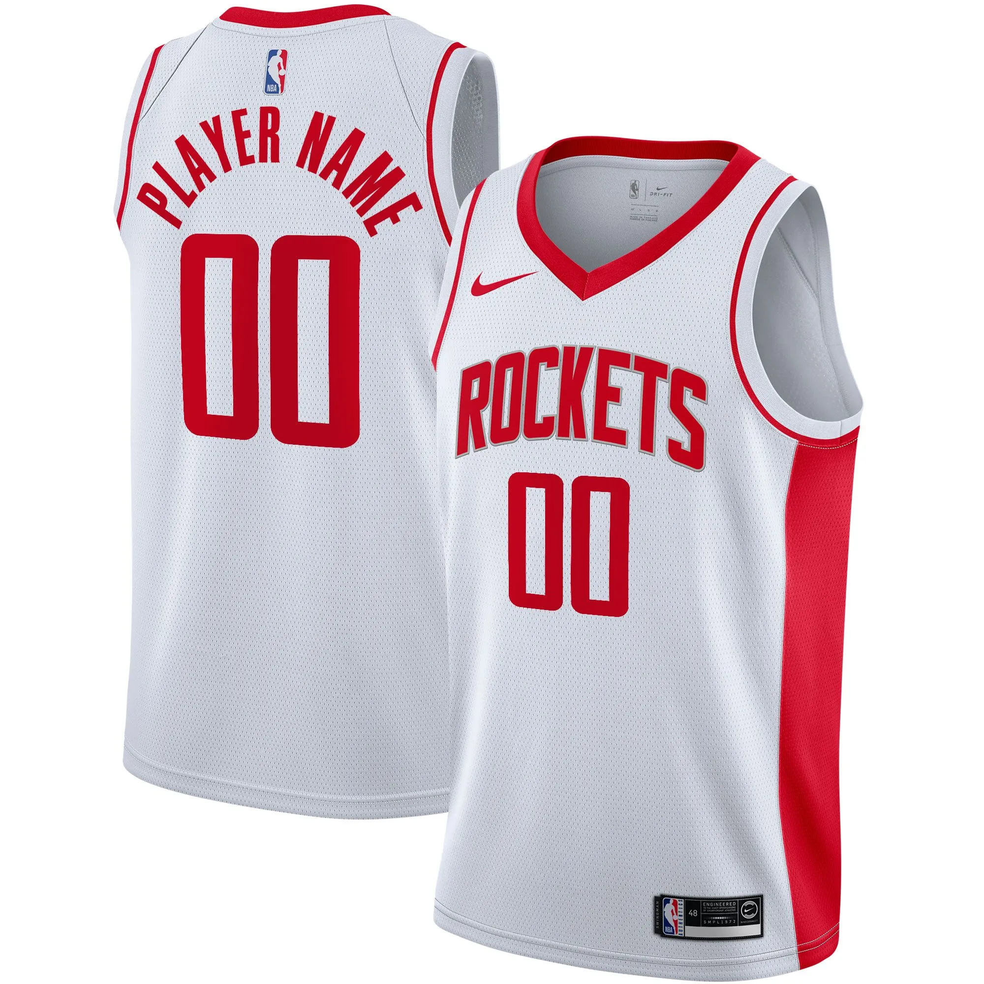 Houston Rockets  2020/21 Swingman Custom Jersey - Association Edition - White