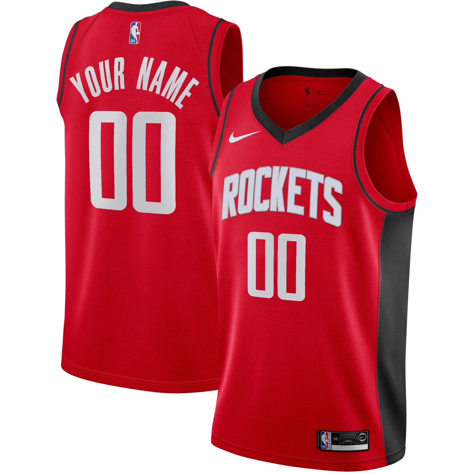 Houston Rockets  Custom Swingman Jersey - Icon Edition - Red