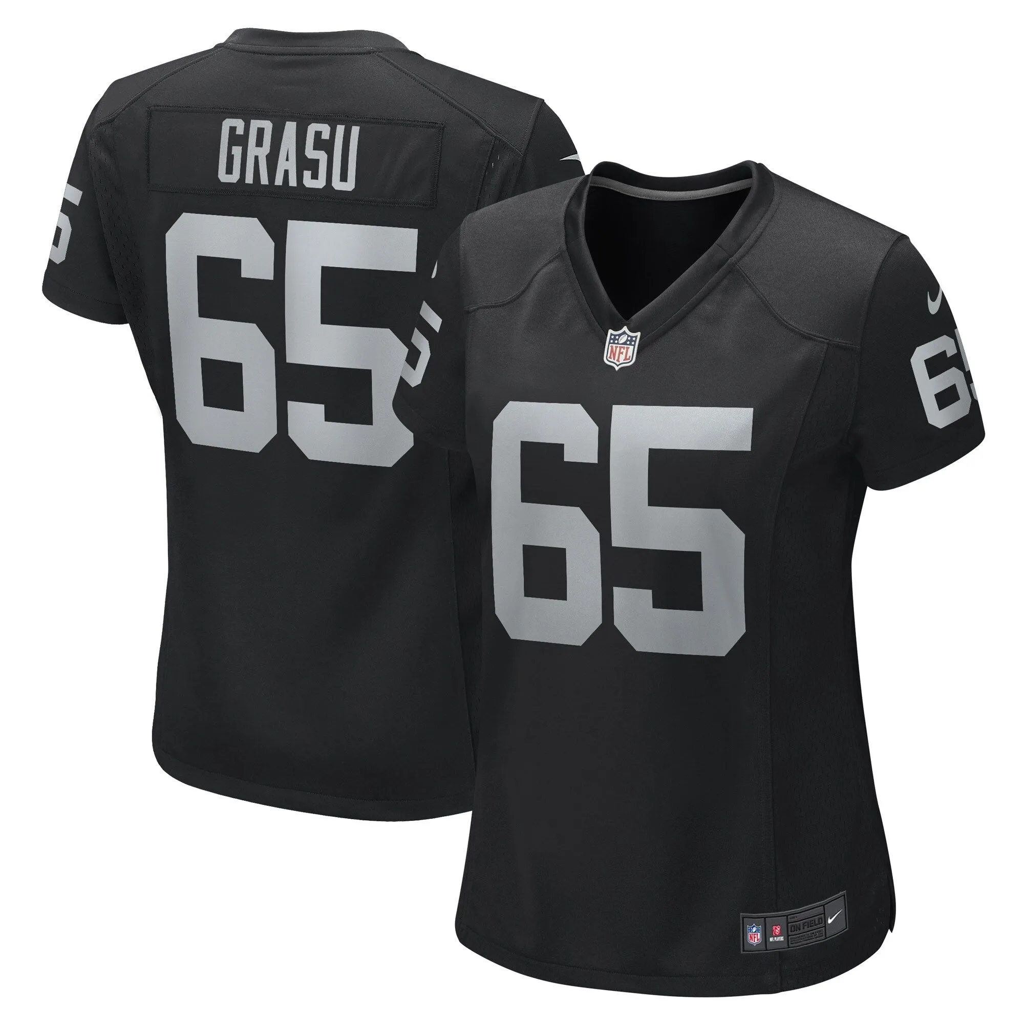 Hroniss Grasu Las Vegas Raiders  Women's Game Player Jersey - Black