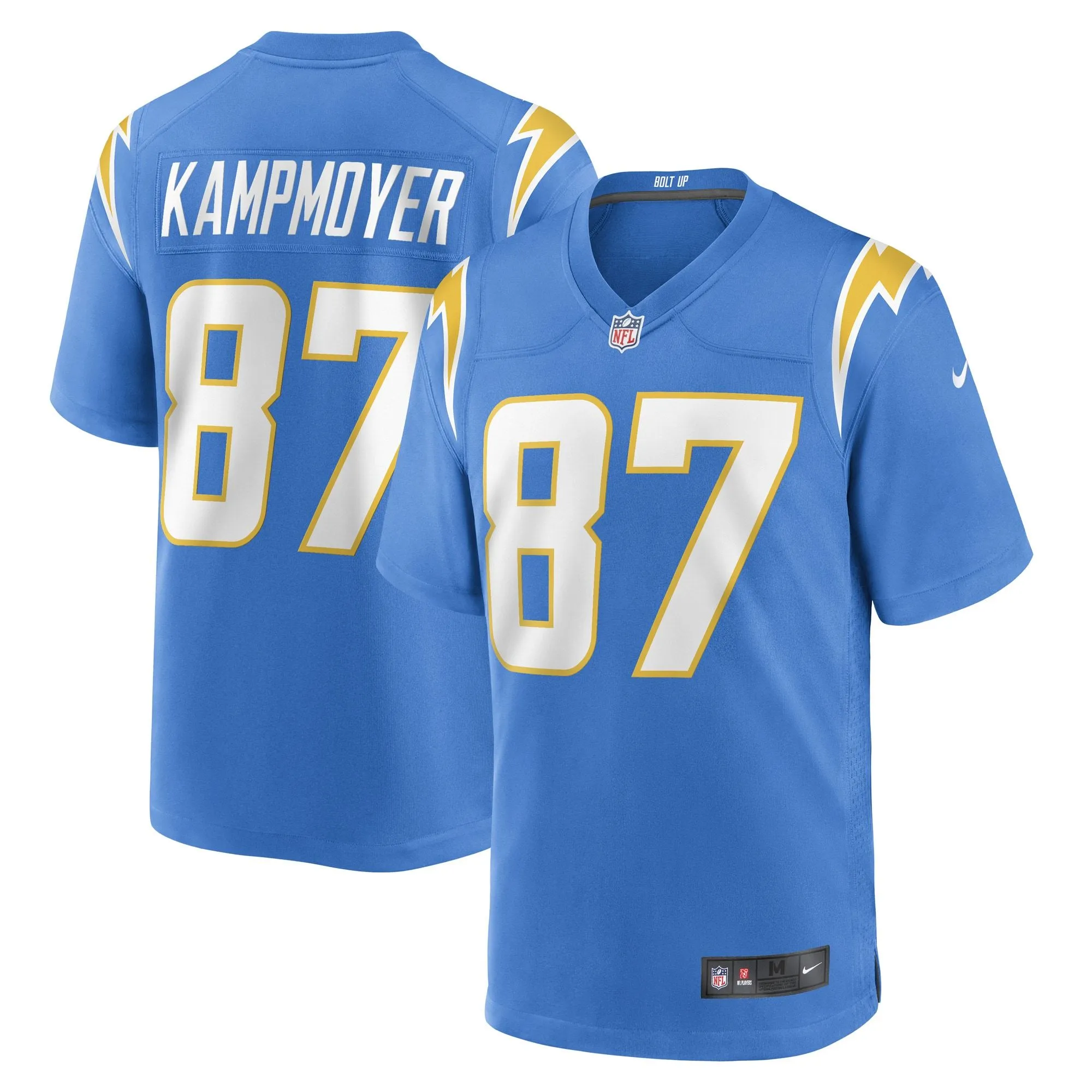 Hunter Kampmoyer Los Angeles Chargers  Game Player Jersey - Powder Blue