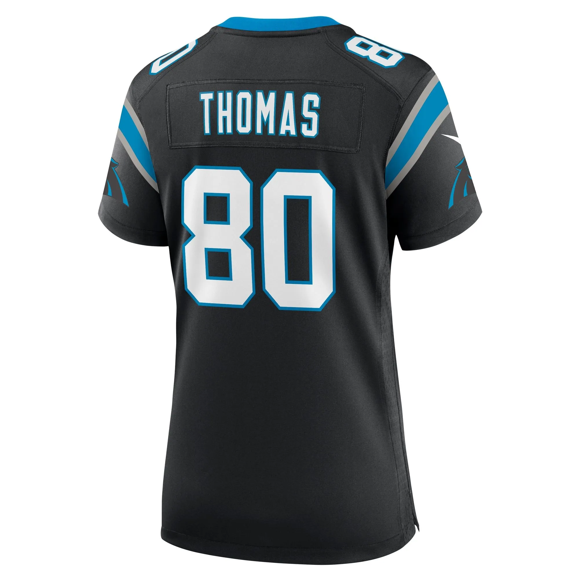 Ian Thomas Carolina Panthers  Women's Team Game Jersey - Black