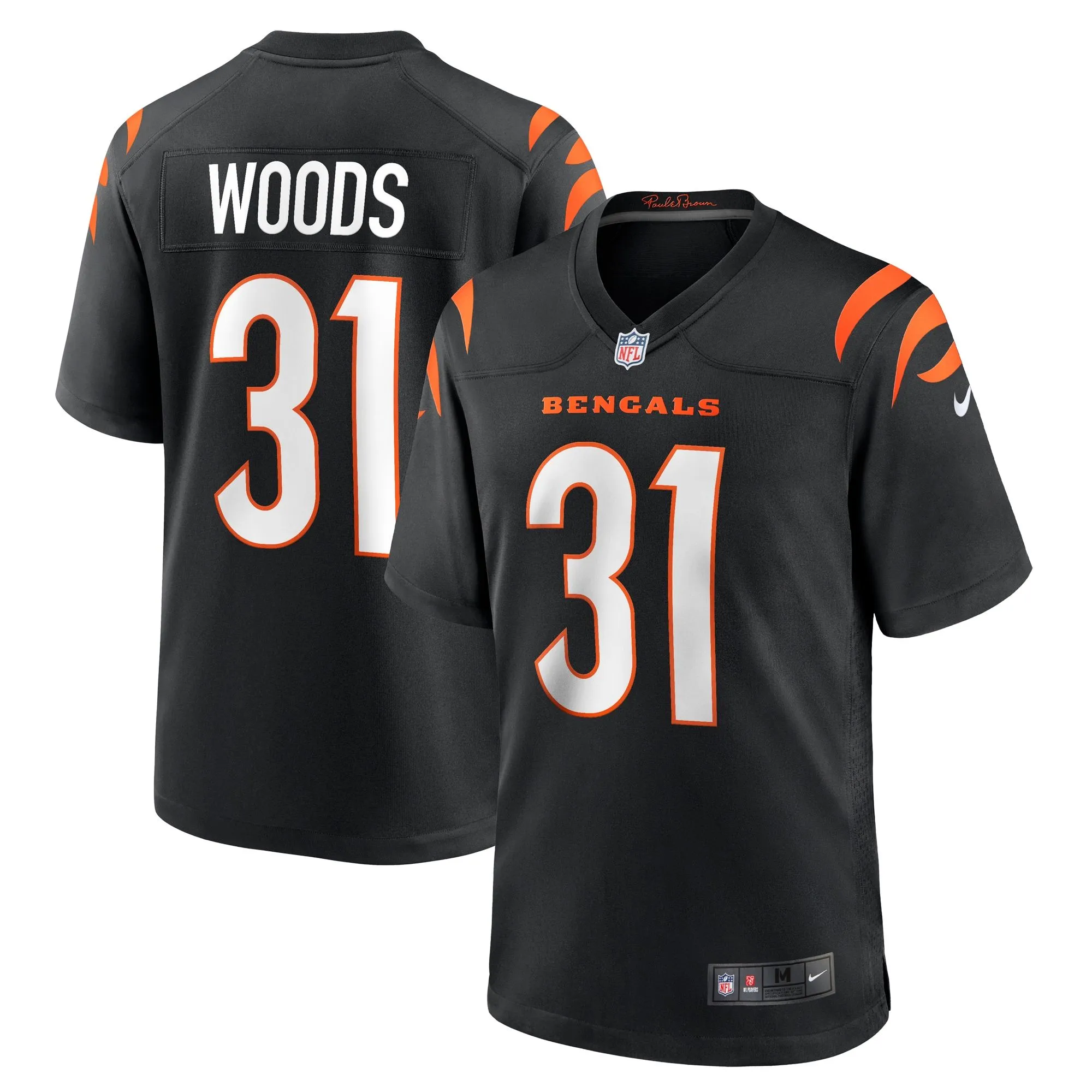 Ickey Woods Cincinnati Bengals  Retired Player Game Jersey - Black