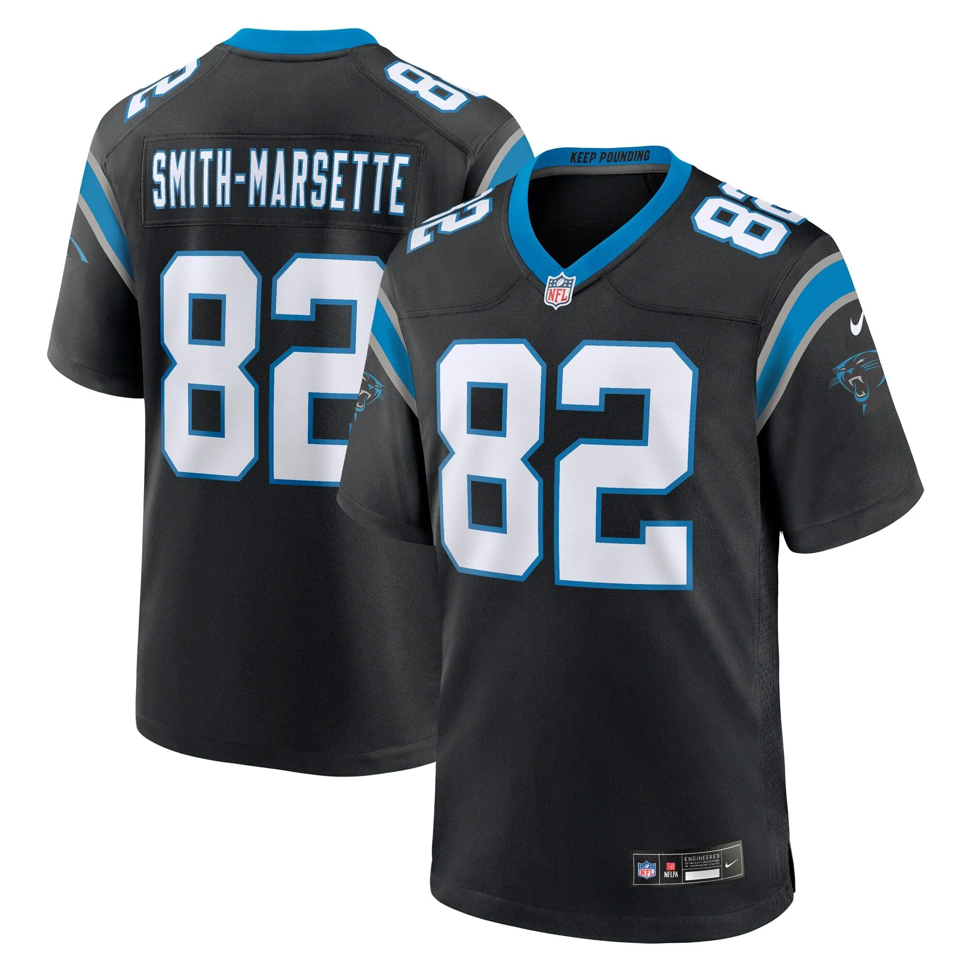 Ihmir Smith-Marsette Carolina Panthers  Team Game Jersey -  Black