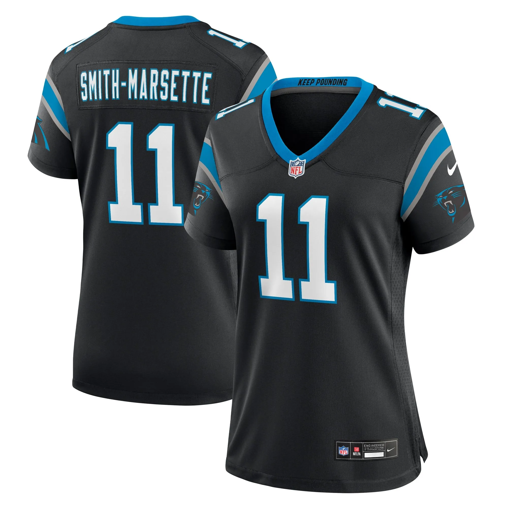 Ihmir Smith-Marsette Carolina Panthers  Women's Team Game Jersey -  Black