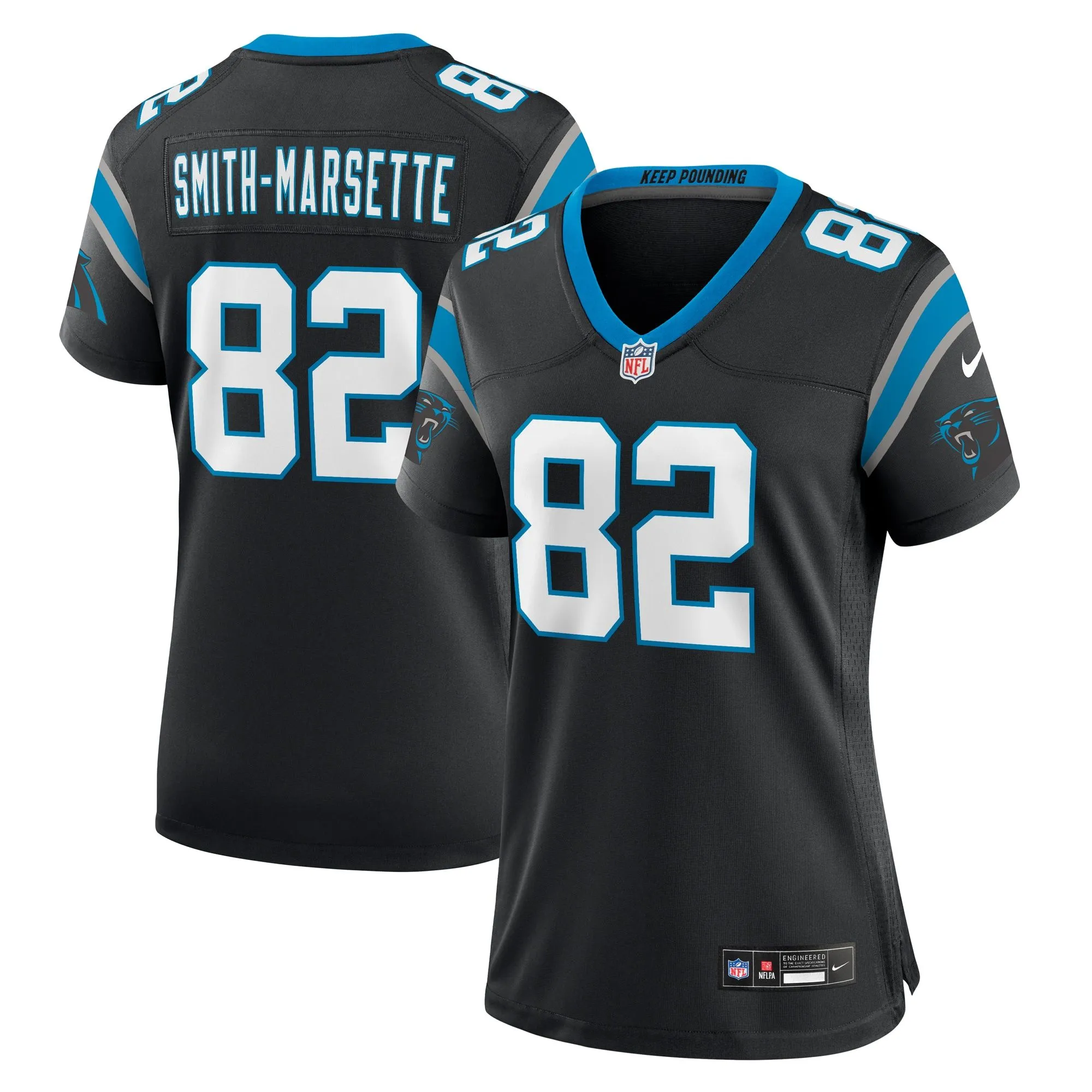 Ihmir Smith-Marsette Carolina Panthers  Women's Team Game Jersey -  Black