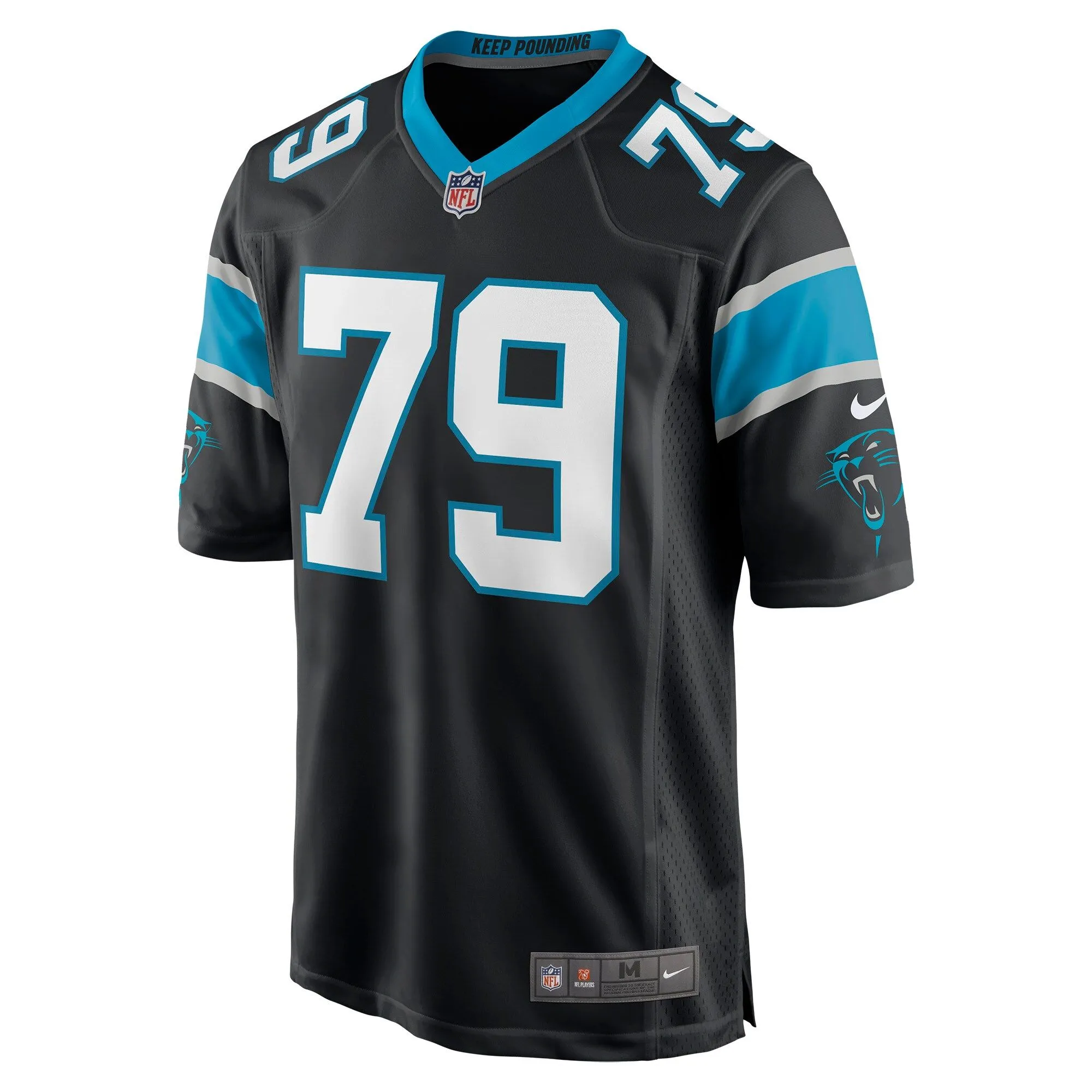 Ikem Ekwonu Carolina Panthers  Player Game Jersey - Black