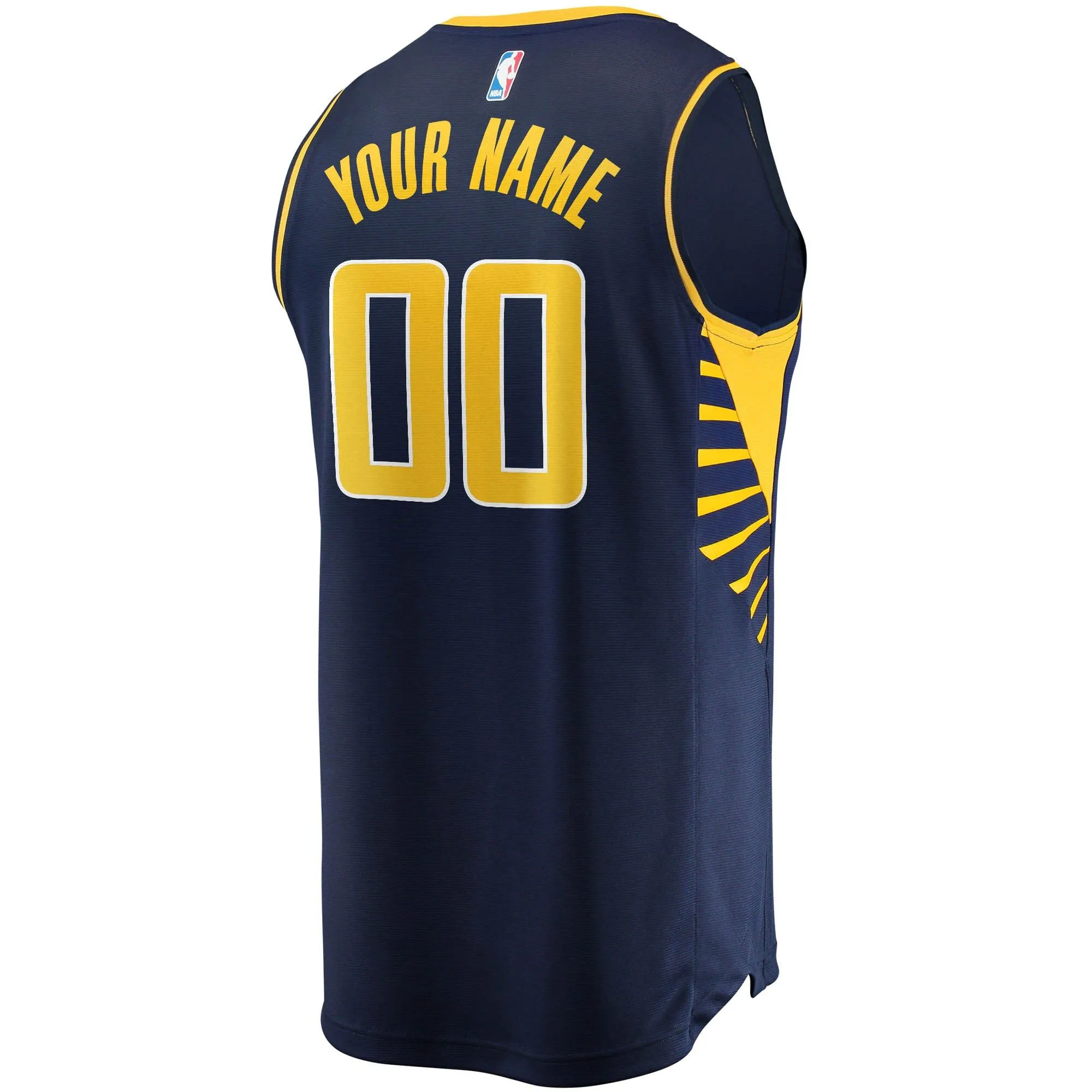 Indiana Pacers Fanatics Branded Fast Break Custom Replica Jersey Navy - Icon Edition