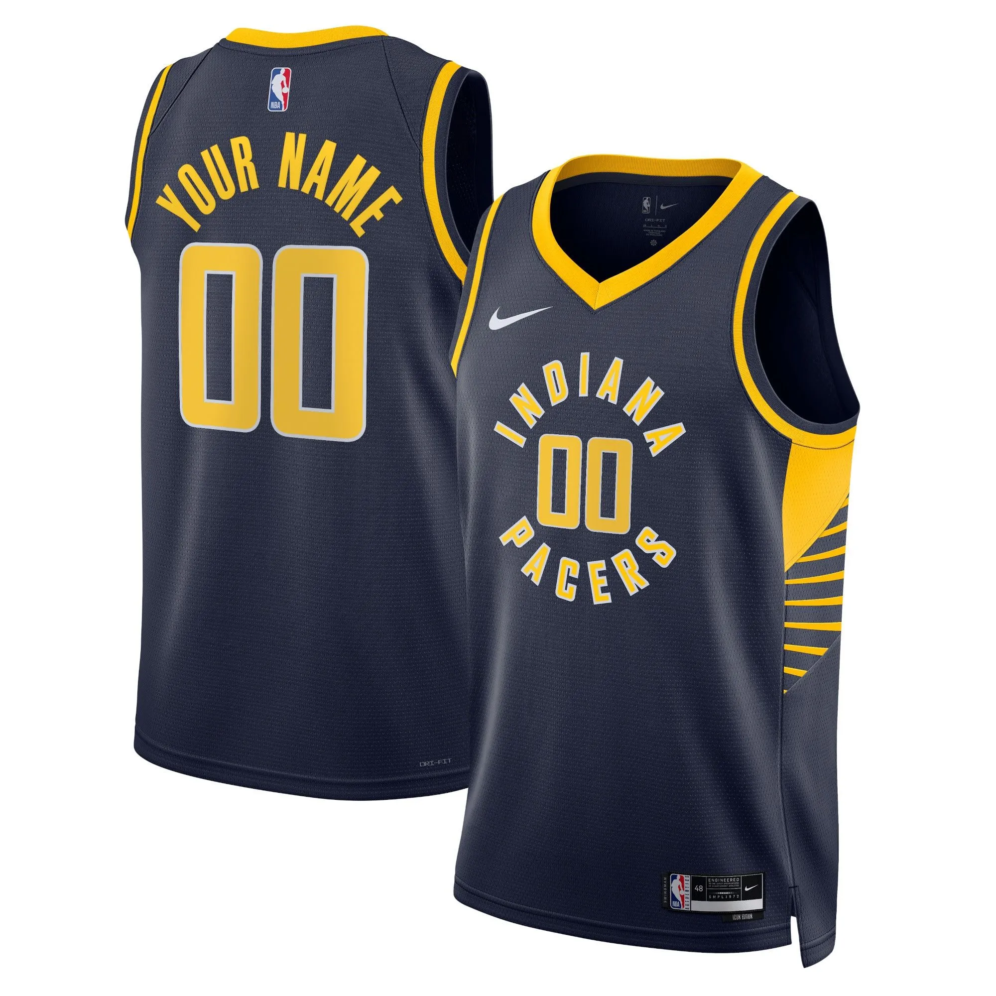 Indiana Pacers  Unisex 2022/23 Swingman Custom Jersey Navy - Icon Edition