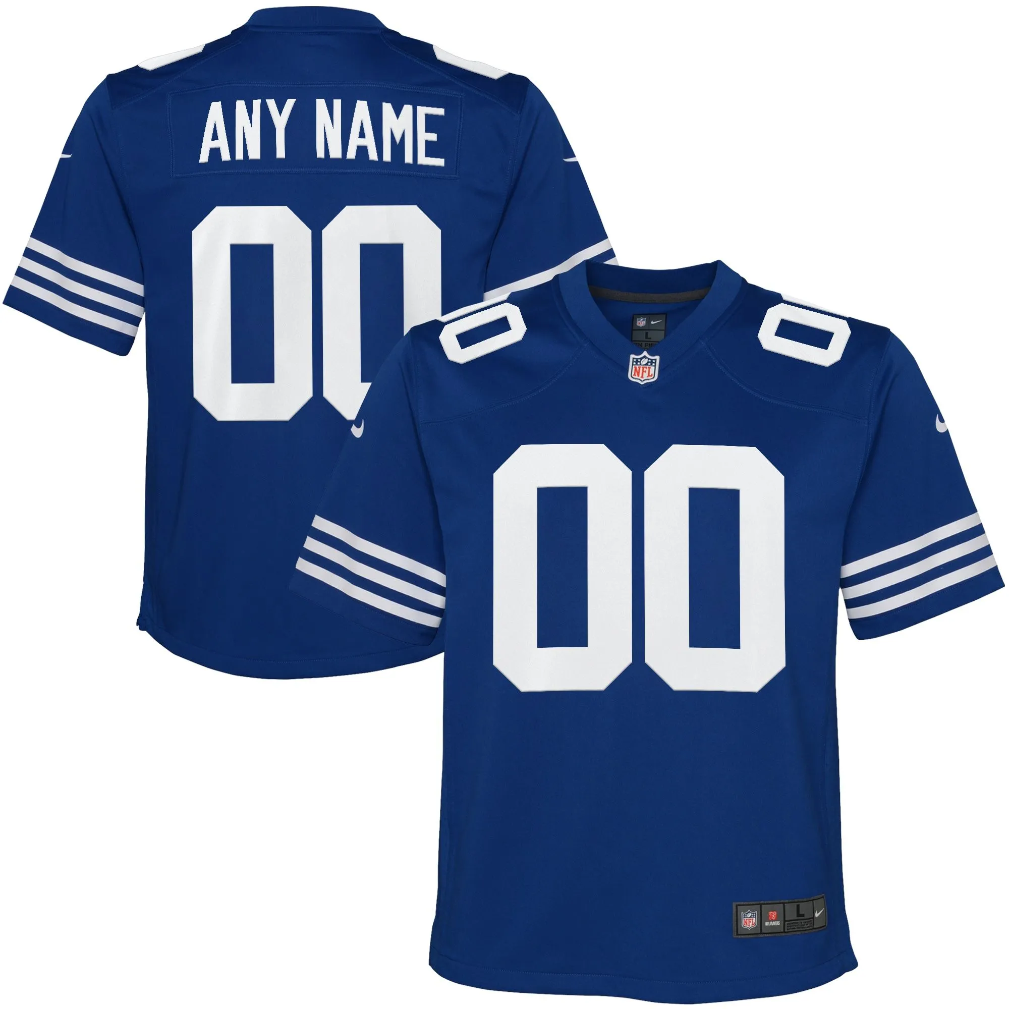 Indianapolis Colts  Youth Alternate Custom Game Jersey - Royal