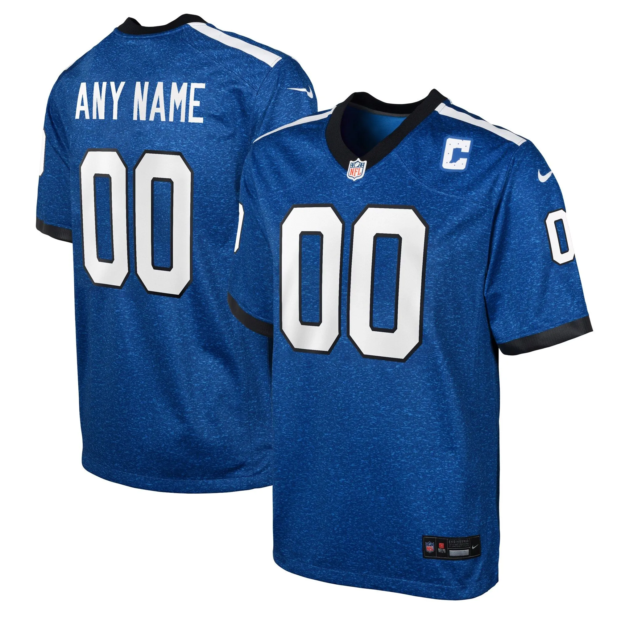 Indianapolis Colts  Youth Indiana Nights Alternate Custom Game Jersey - Blue