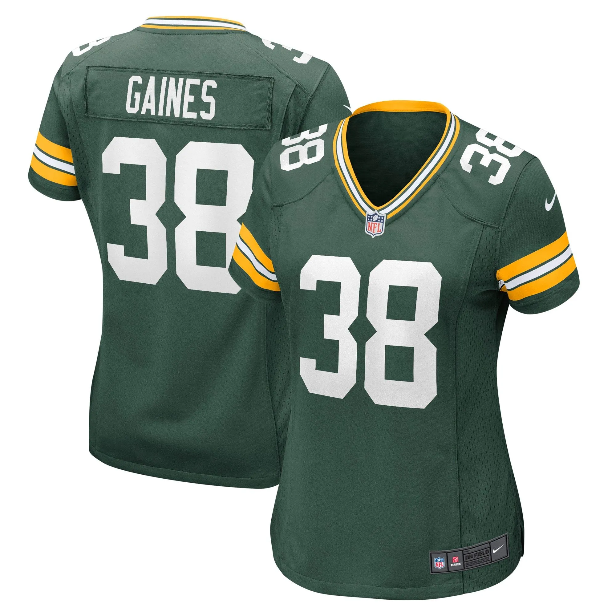 Innis Gaines Green Bay Packers  Women's Game Jersey - Green