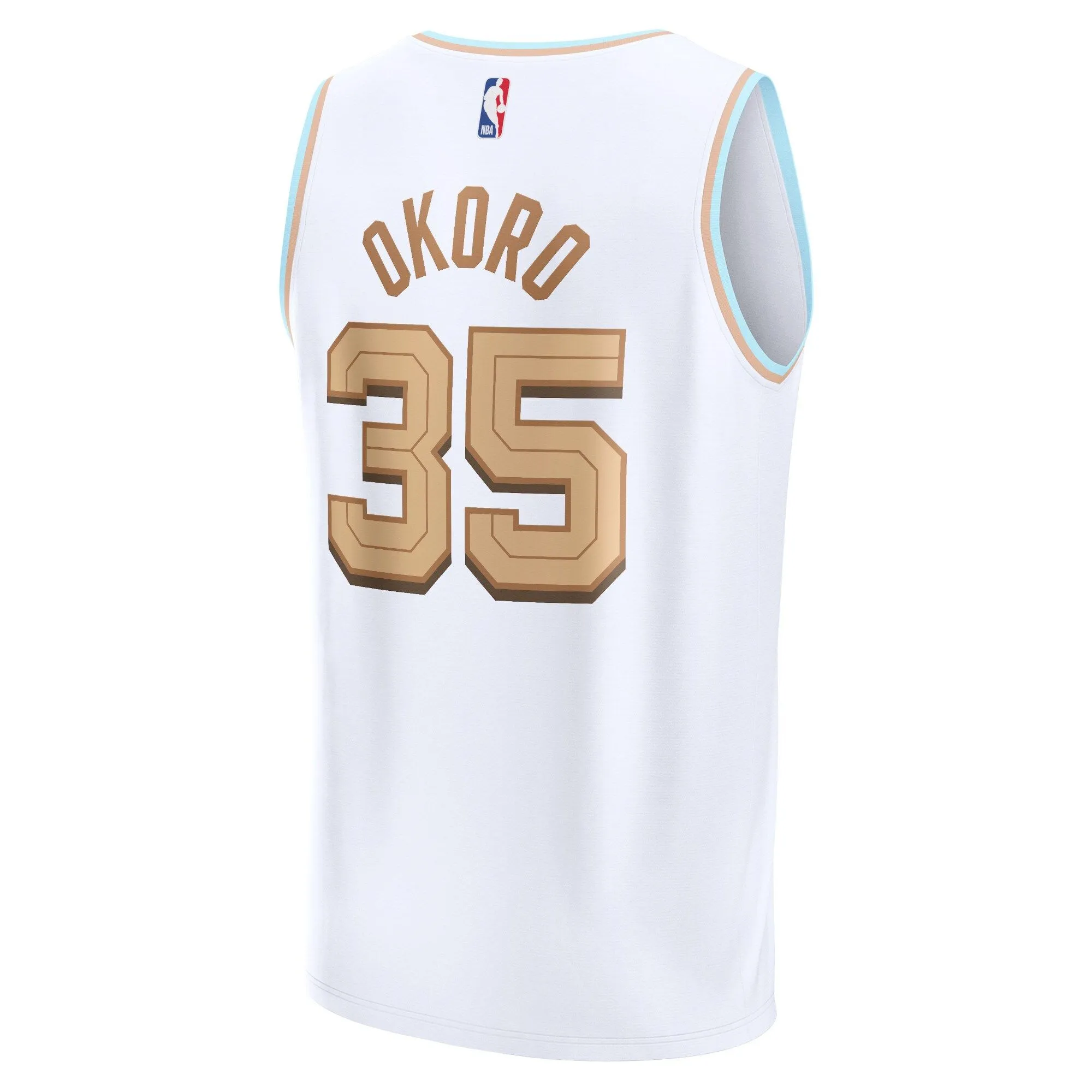 Isaac Okoro Cleveland Cavaliers Fanatics Branded Fastbreak Jersey - City Edition - White