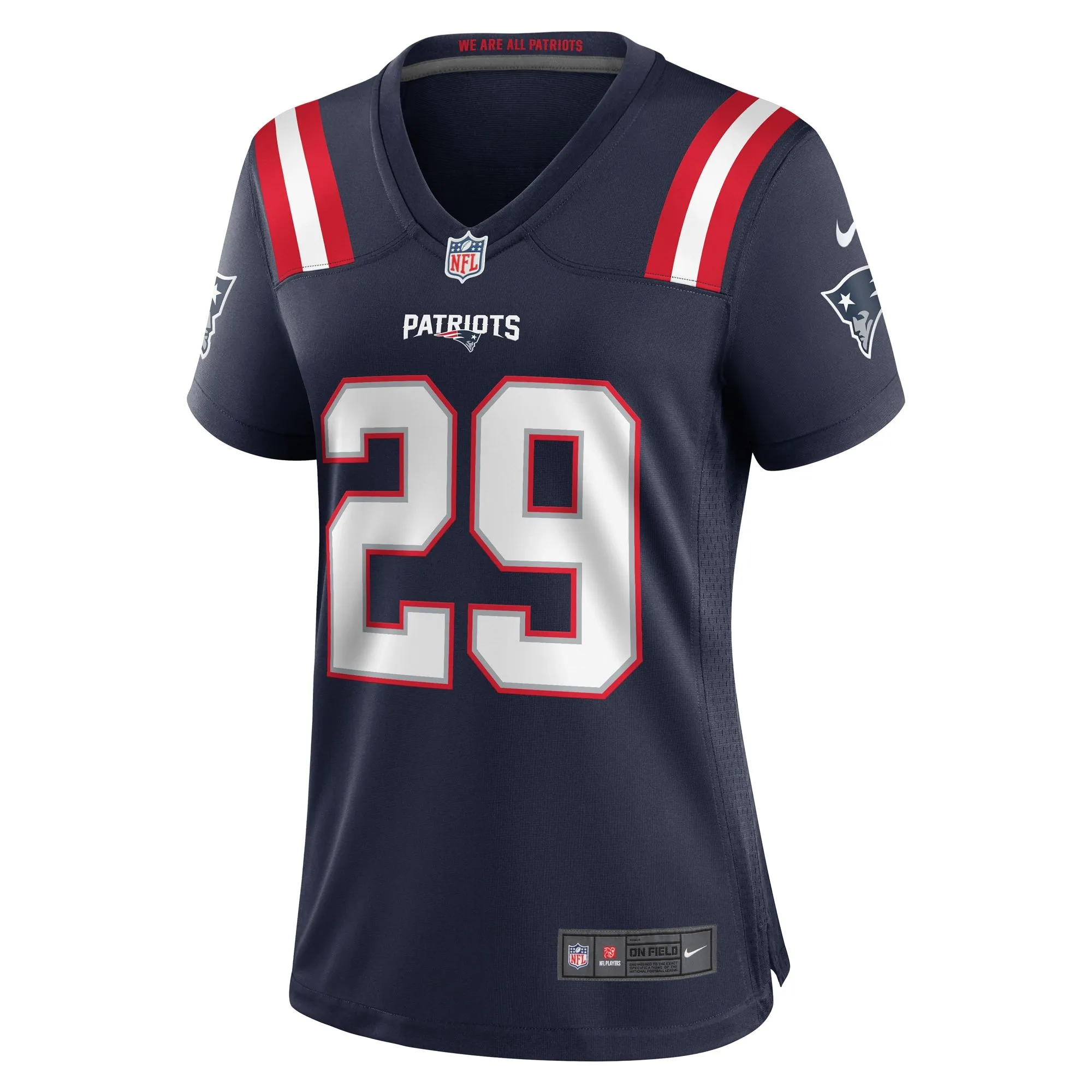 Isaiah Bolden New England Patriots  Women's Team Game Jersey -  Navy