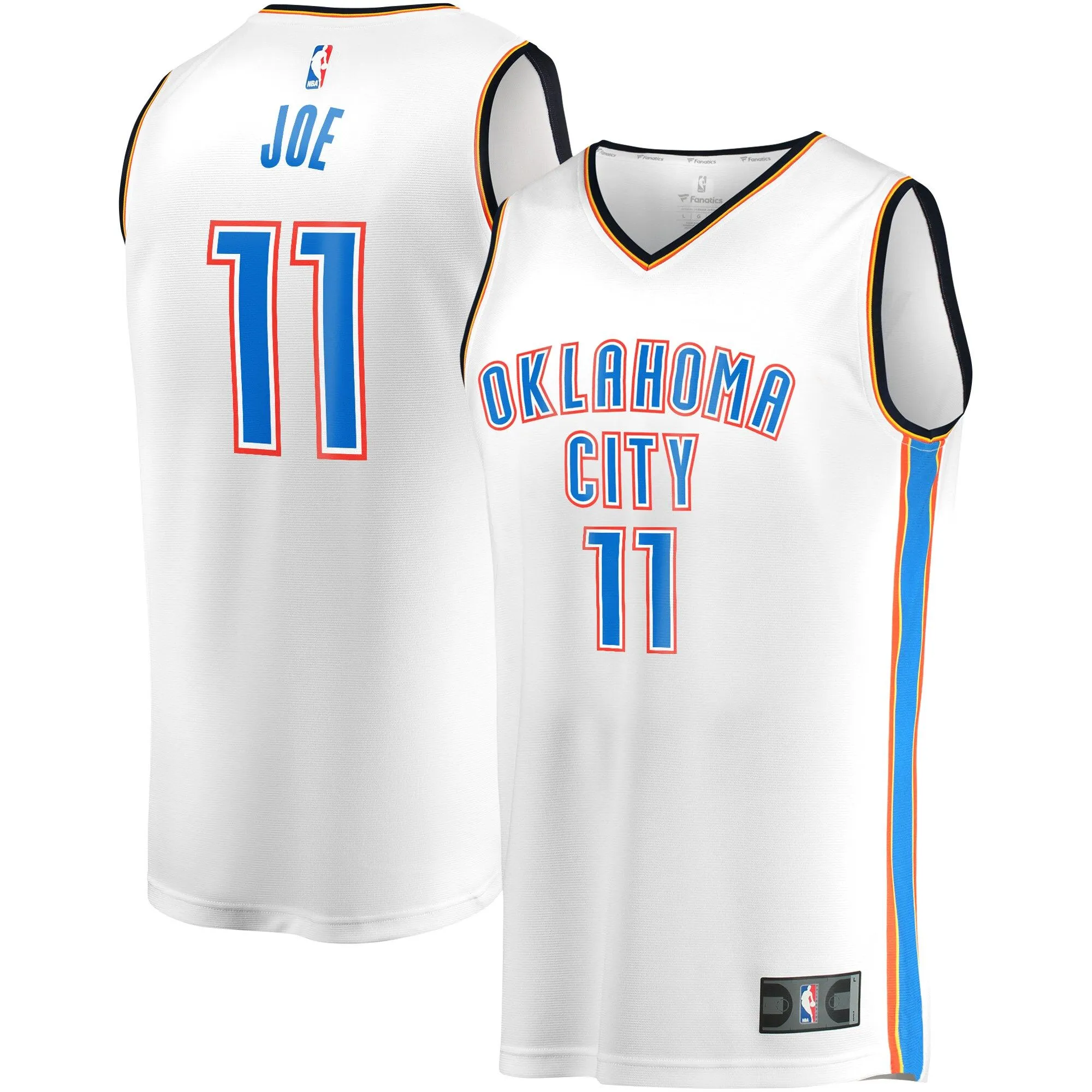 Isaiah Joe Oklahoma City Thunder Fanatics Branded Youth Fast Break Player Jersey - Association Edition - White