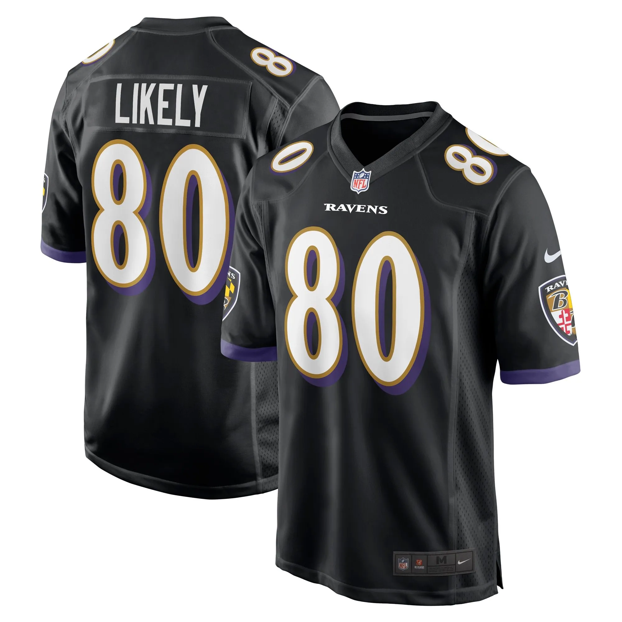 Isaiah Likely Baltimore Ravens  Alternate Game Jersey - Black