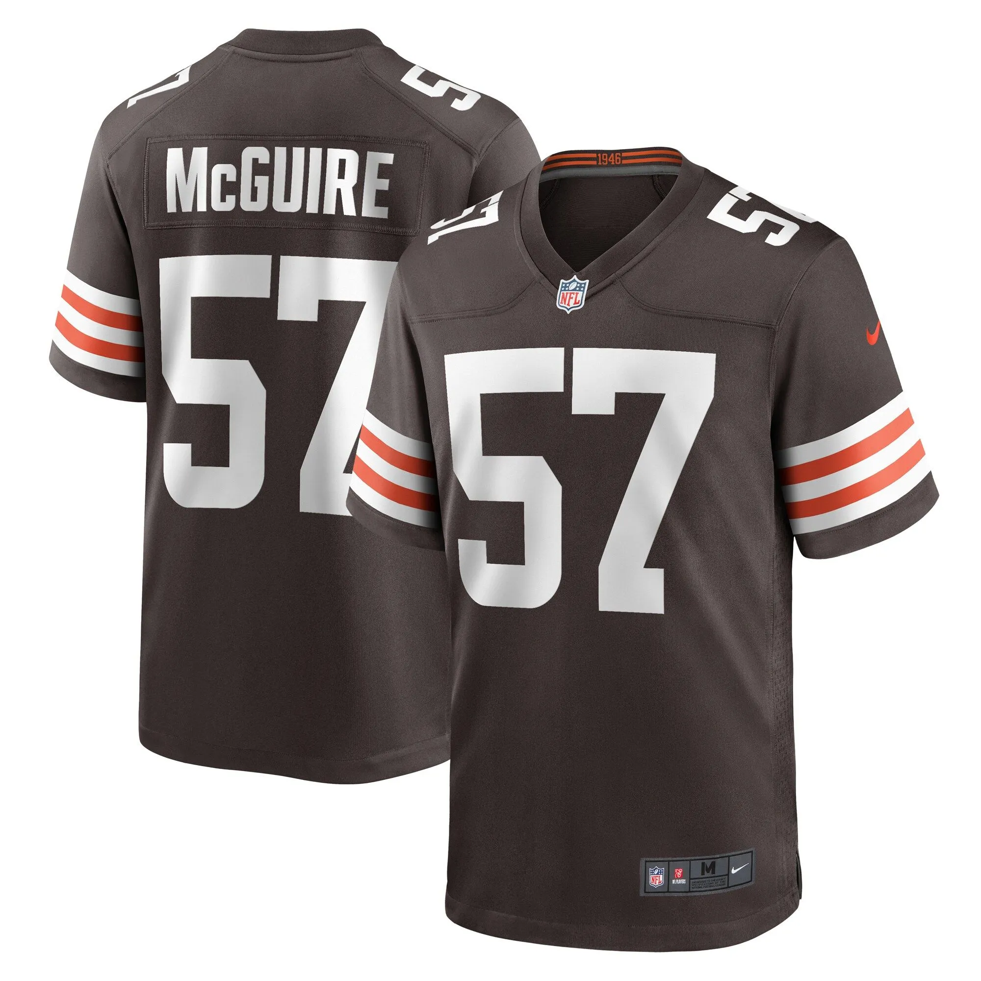 Isaiah McGuire Cleveland Browns  Team Game Jersey -  Brown