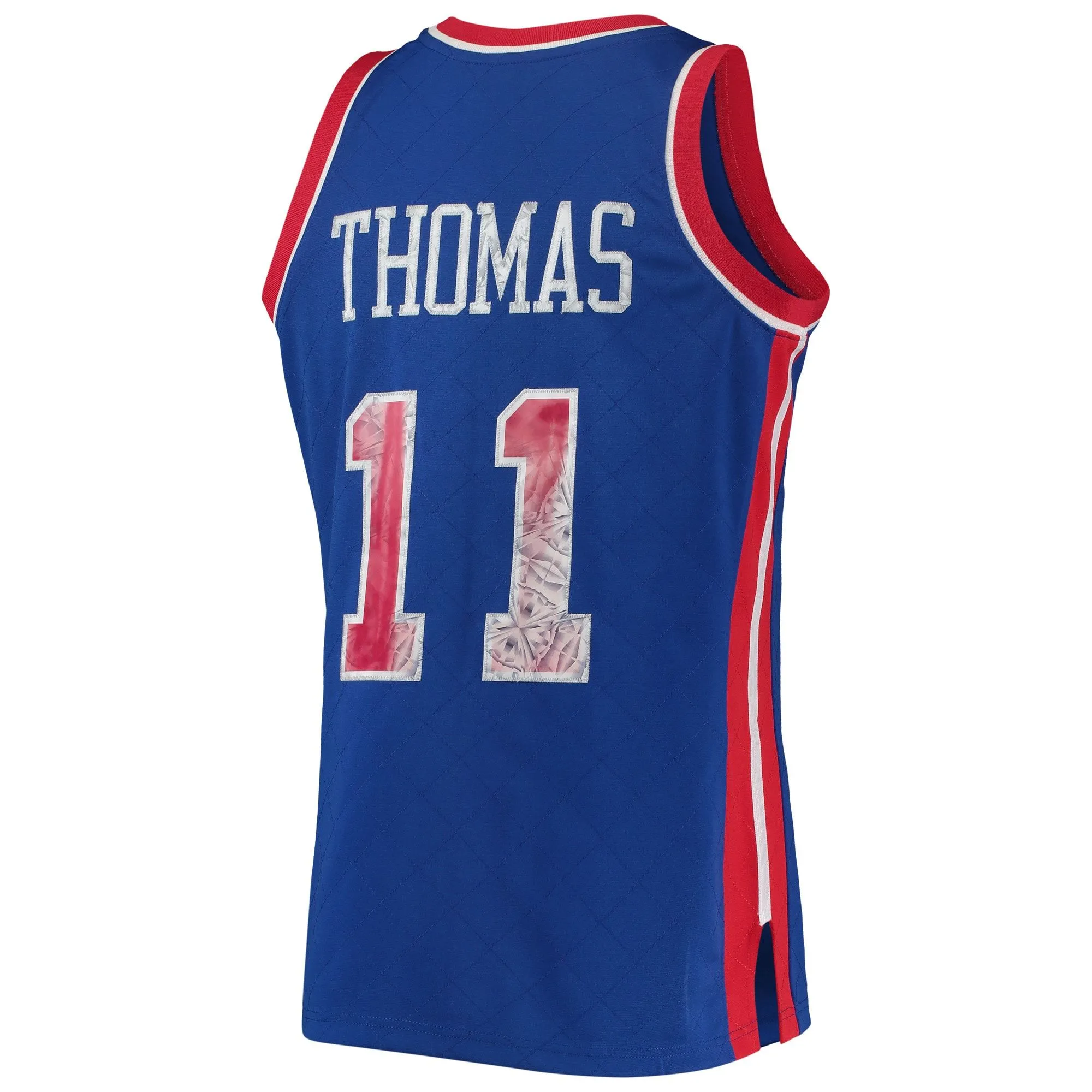 Isiah Thomas Detroit Pistons Mitchell & Ness 1988/89 Hardwood Classics NBA 75th Anniversary Diamond Swingman Jersey - Blue