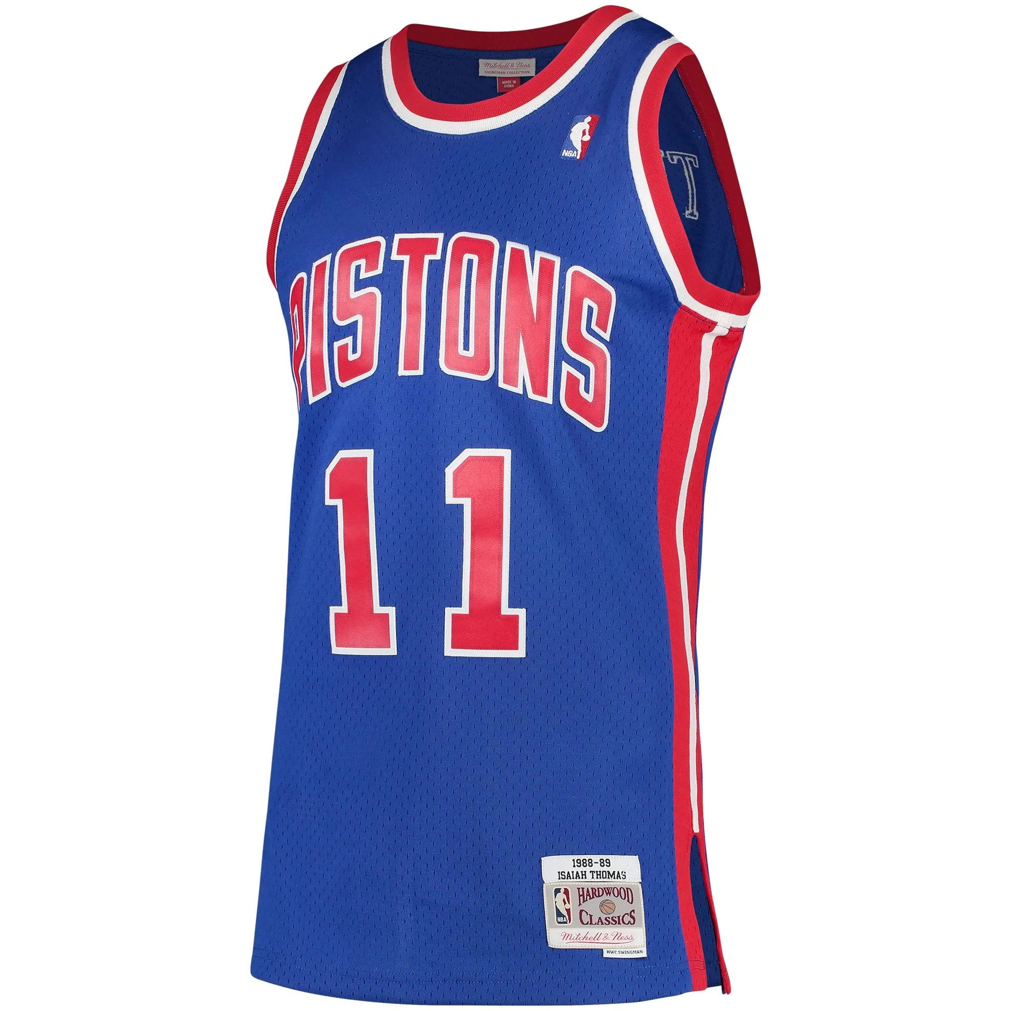 Isiah Thomas Detroit Pistons Mitchell & Ness 1988/89 Hardwood Classics Swingman Jersey - Blue