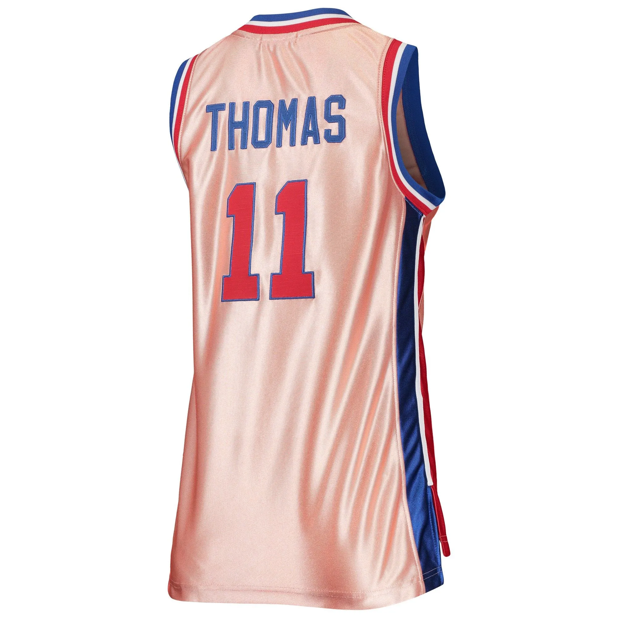 Isiah Thomas Detroit Pistons Mitchell & Ness Women's 75th Anniversary Rose Gold 1982 Swingman Jersey - Pink