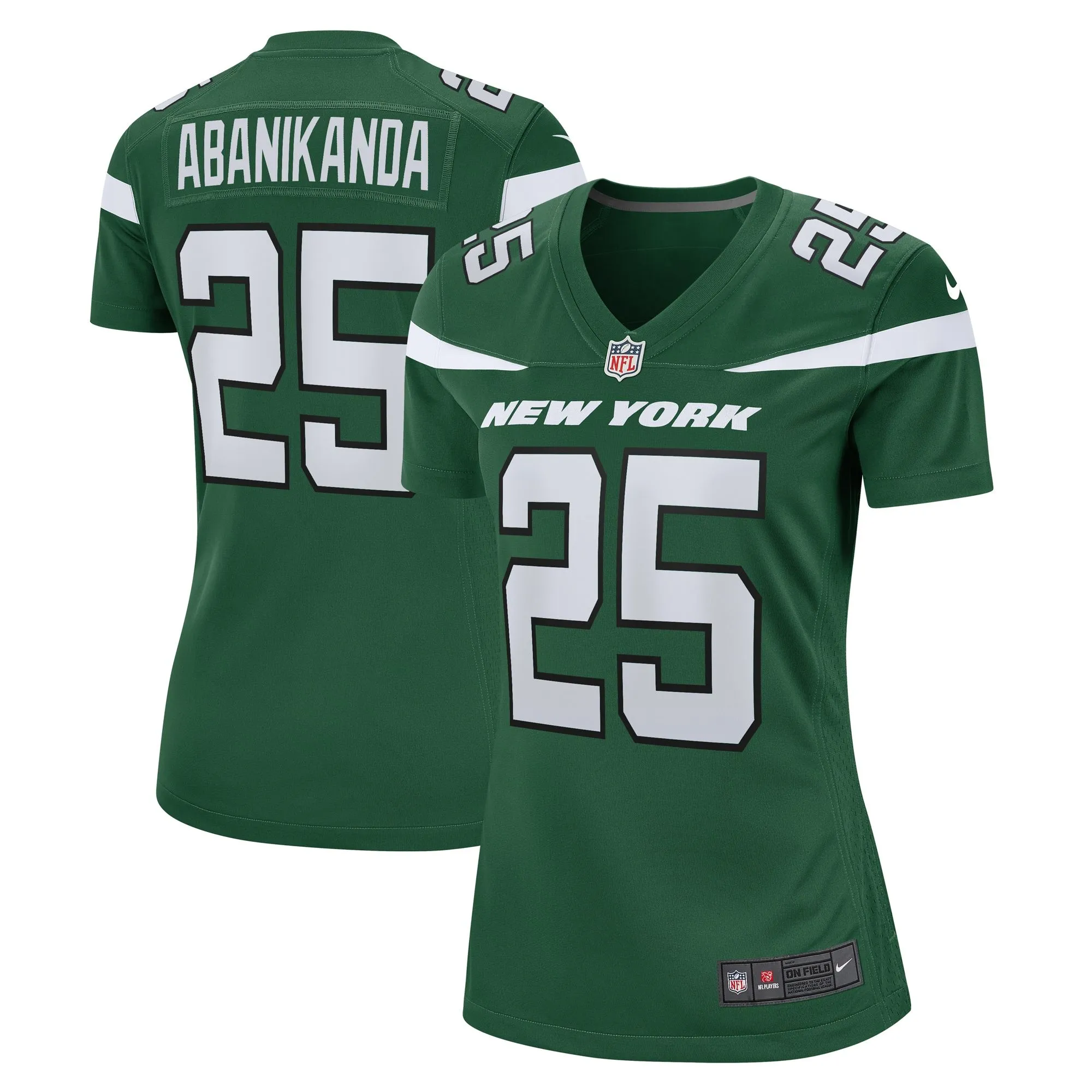 Israel Abanikanda New York Jets  Women's  Game Jersey - Gotham Green